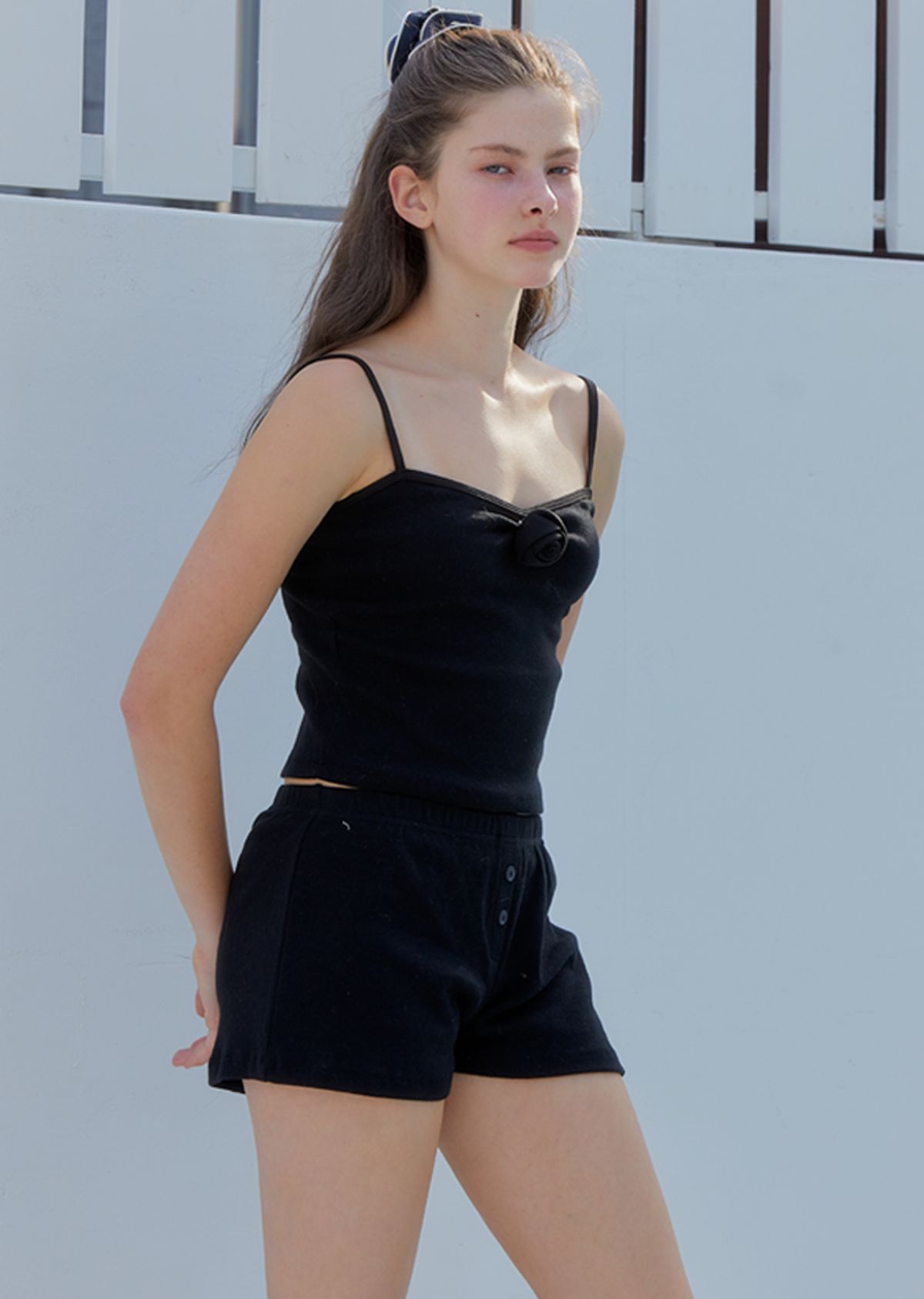 아노에틱(ANOETIC) BUTTON SHORTS_BLACK