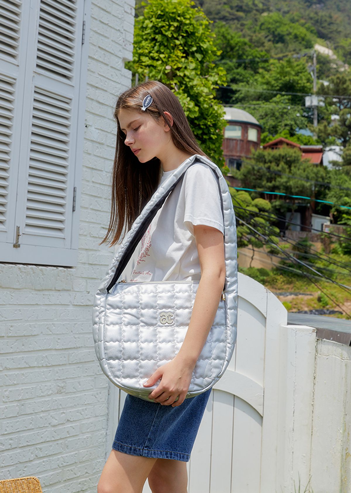 아노에틱(ANOETIC) ANC QUILTING BIG BAG_SILVER