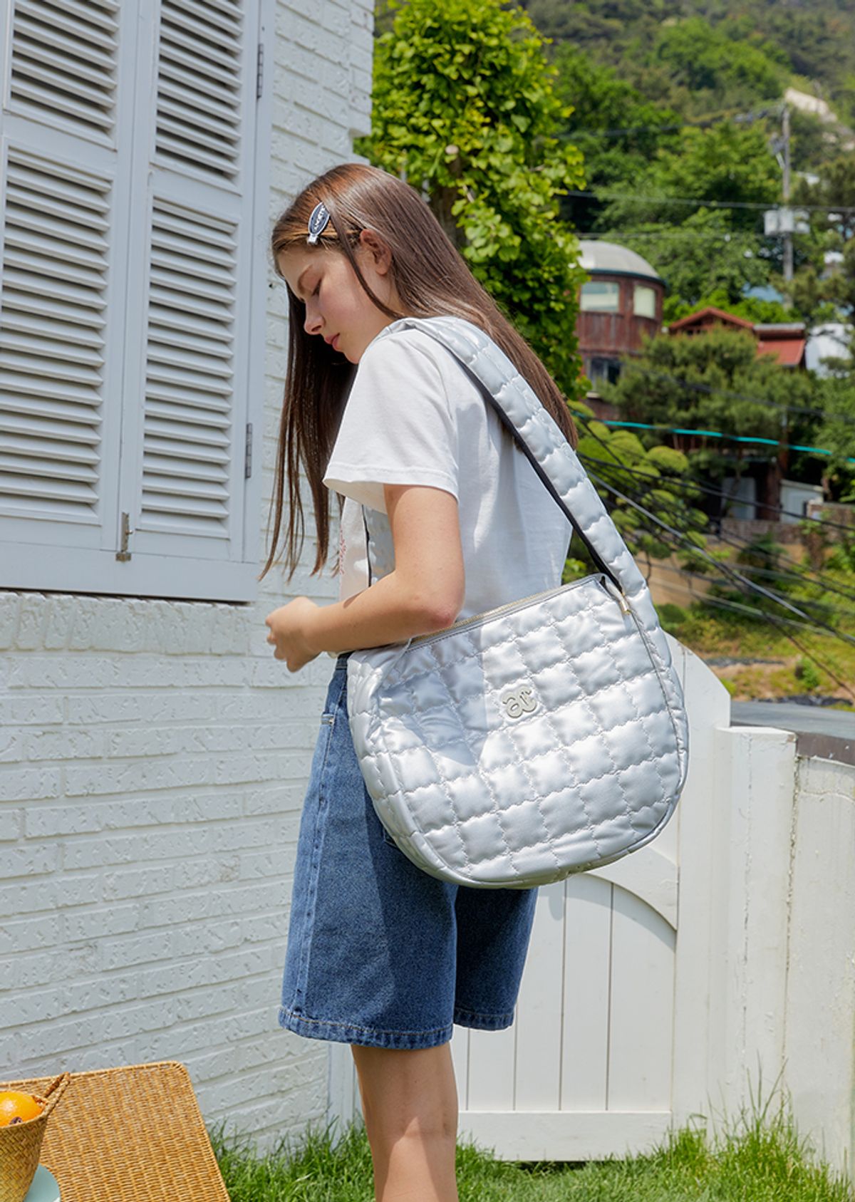 아노에틱(ANOETIC) ANC QUILTING BIG BAG_SILVER