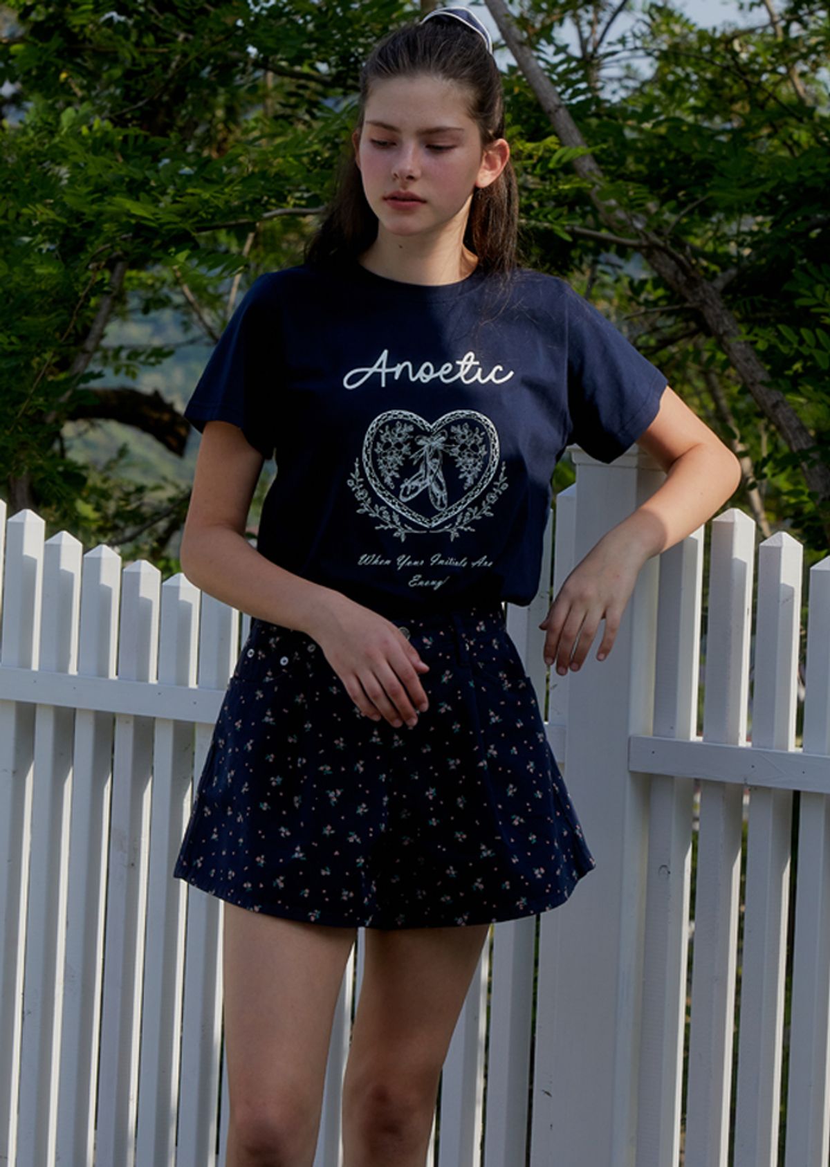 아노에틱(ANOETIC) ANC FLOWER SHORT PANTS_NAVY