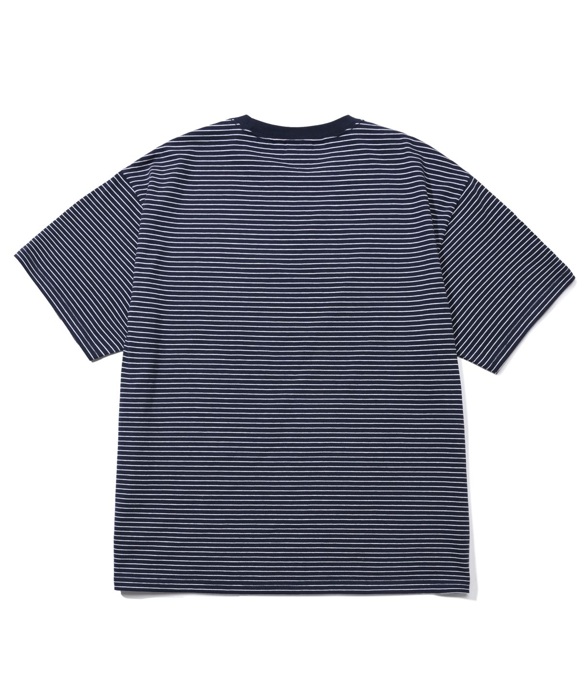 예일(YALE) SMALL ARCH LOGO STRIPE T-SHIRT NAVY