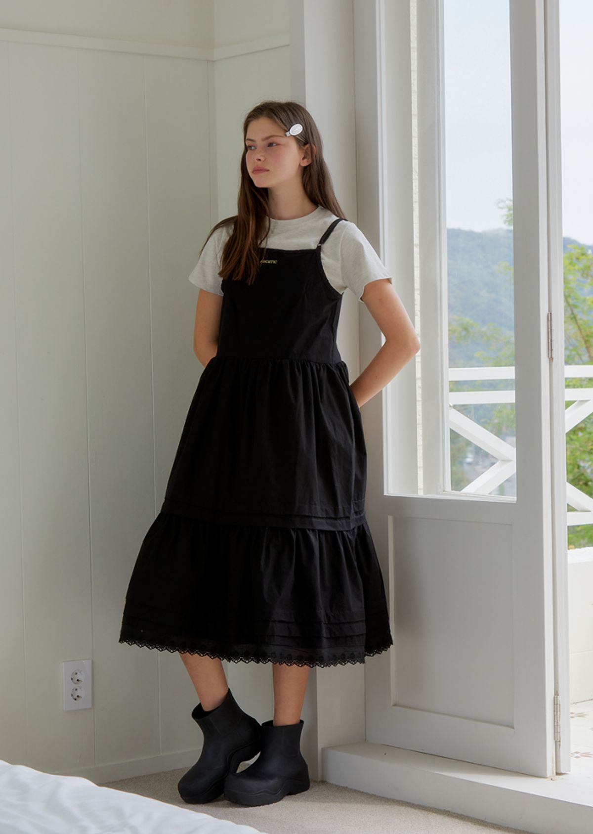 아노에틱(ANOETIC) APRON CANCAN DRESS_BLACK