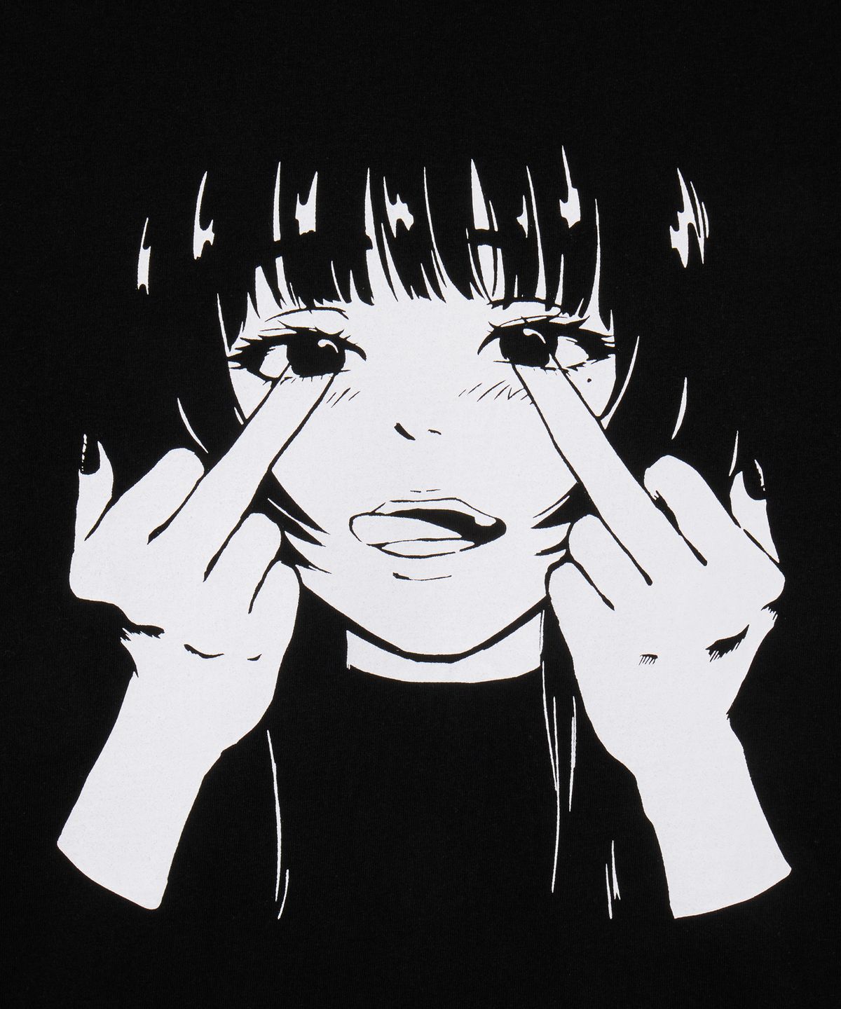 라퍼(LAUGHER) 키코 티셔츠 - 블랙