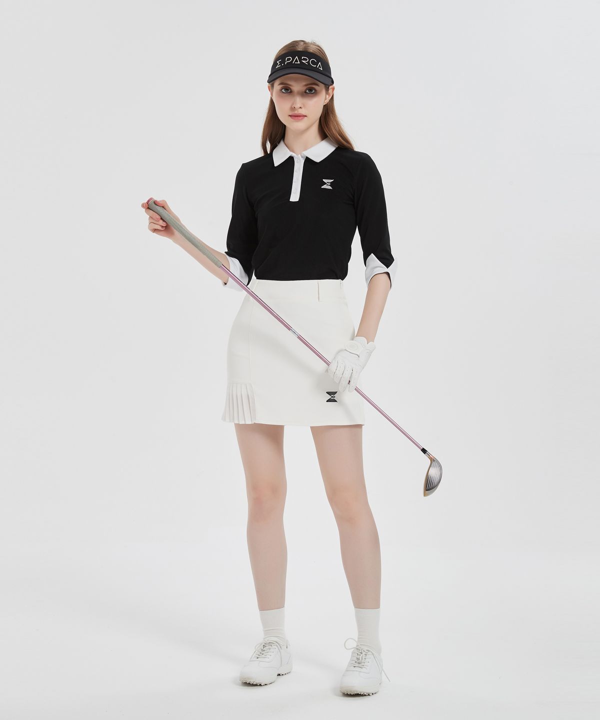 이파르카(E.PARCA) 플리츠 포인트 H-Line 스커트
