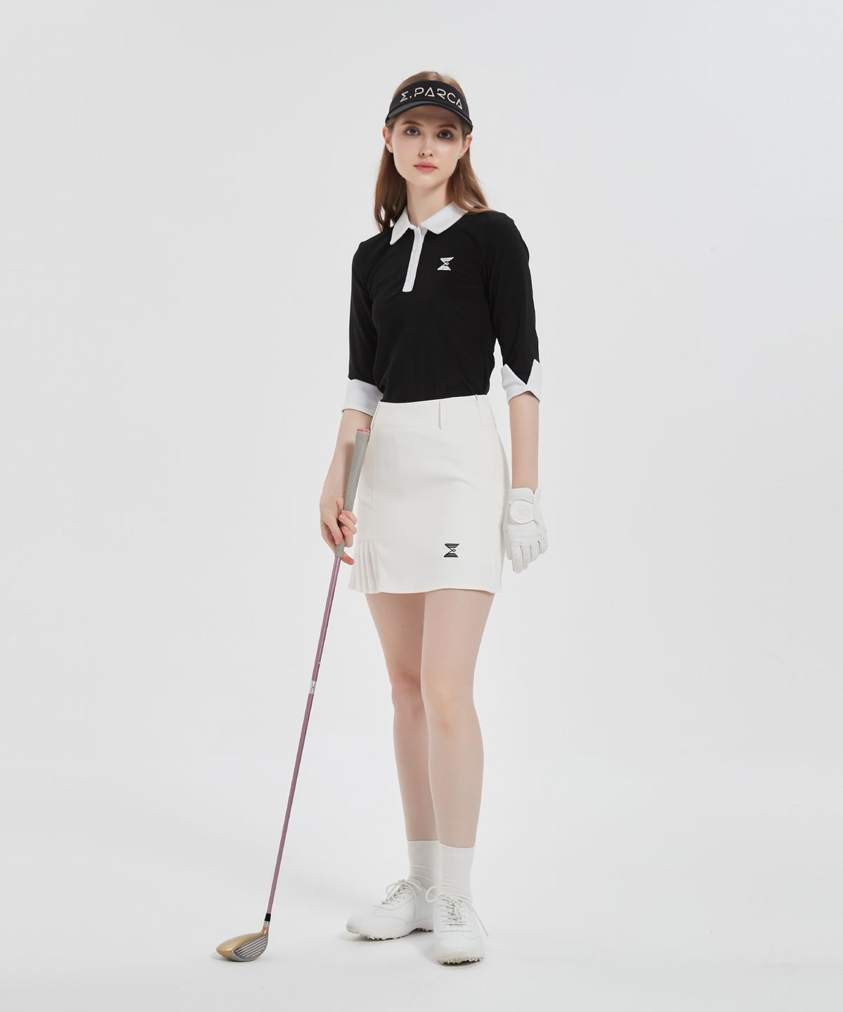 이파르카(E.PARCA) 플리츠 포인트 H-Line 스커트