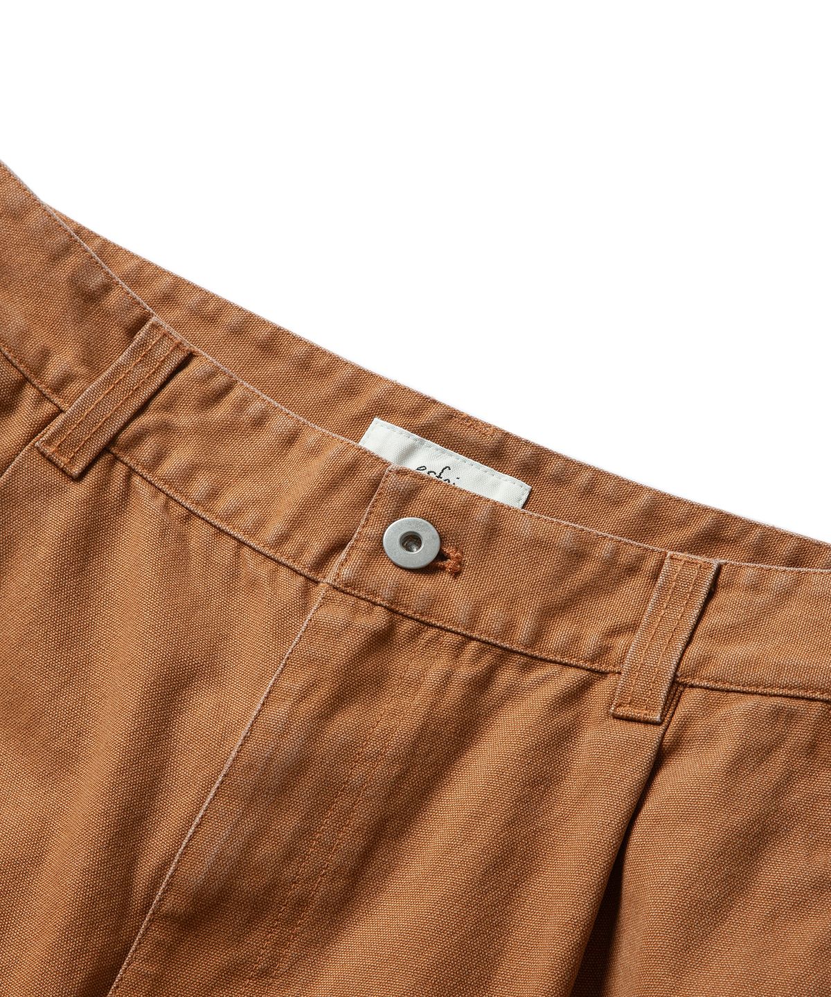 에스파이(ESFAI) DOUBLE KNEE STONE SHORTS (CAMEL)