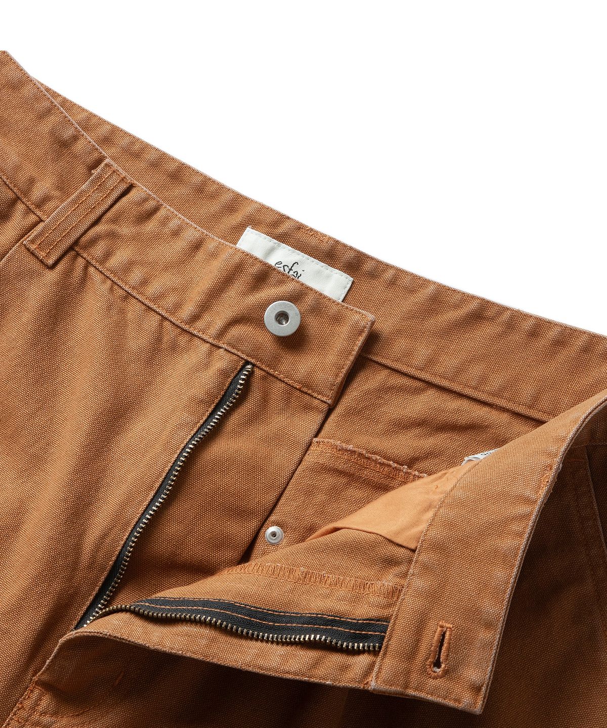 에스파이(ESFAI) DOUBLE KNEE STONE SHORTS (CAMEL)