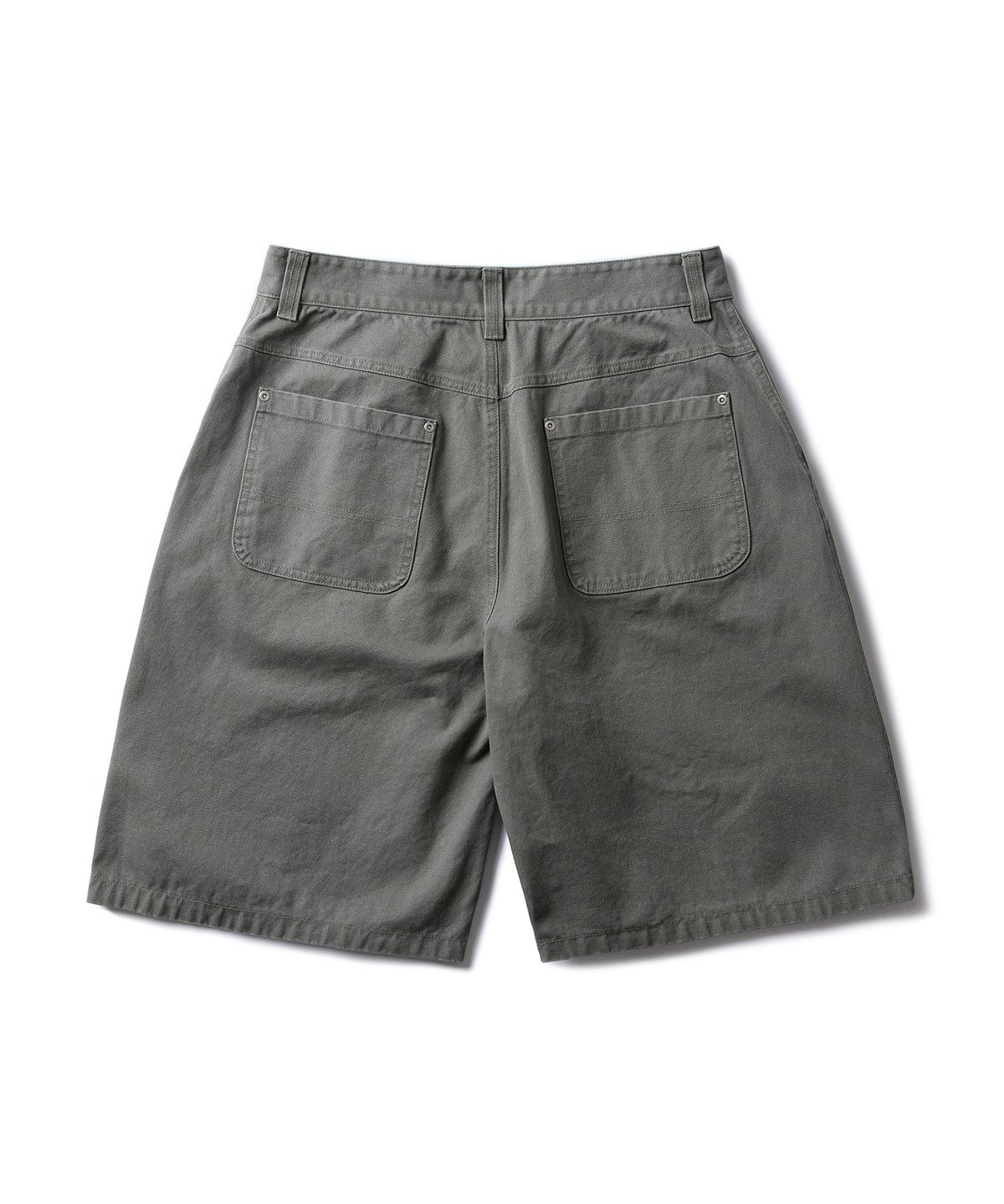 에스파이(ESFAI) DOUBLE KNEE STONE SHORTS (GREY OLIVE)