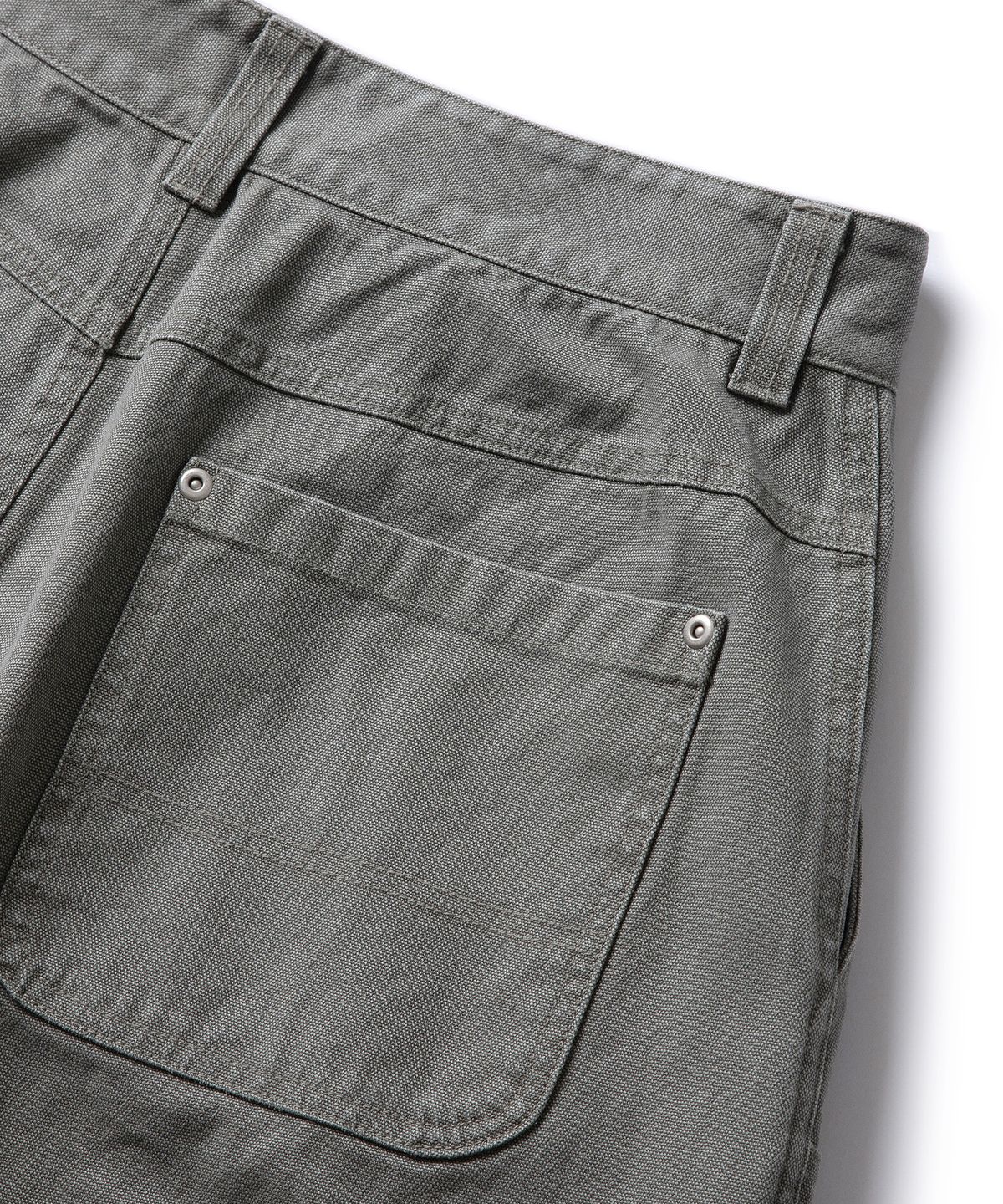에스파이(ESFAI) DOUBLE KNEE STONE SHORTS (GREY OLIVE)