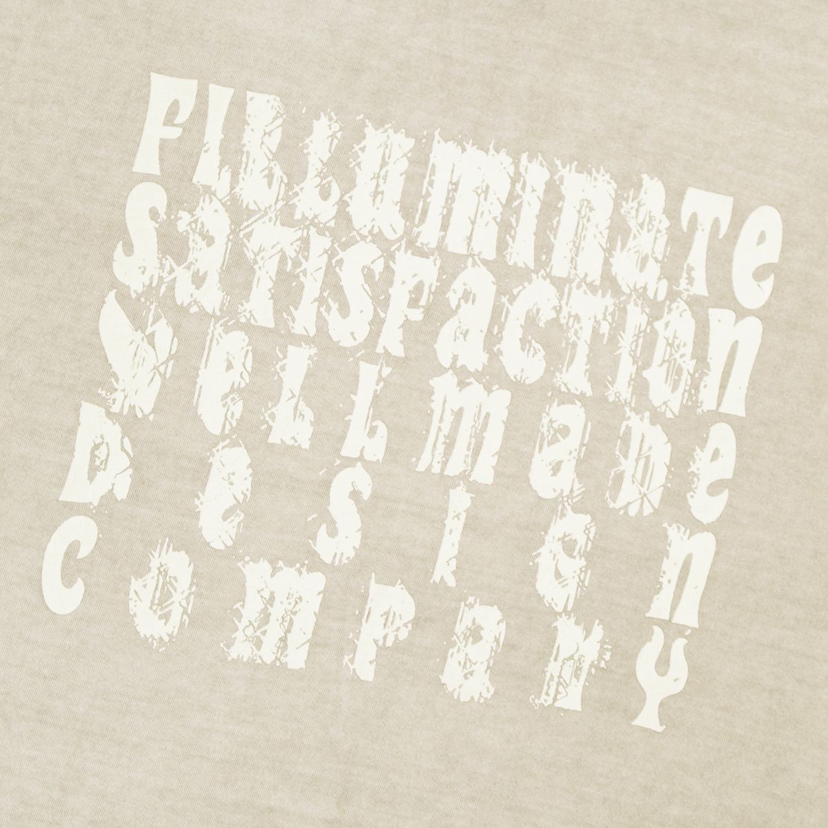 필루미네이트(FILLUMINATE) 그런지 피그먼트 티셔츠-베이지