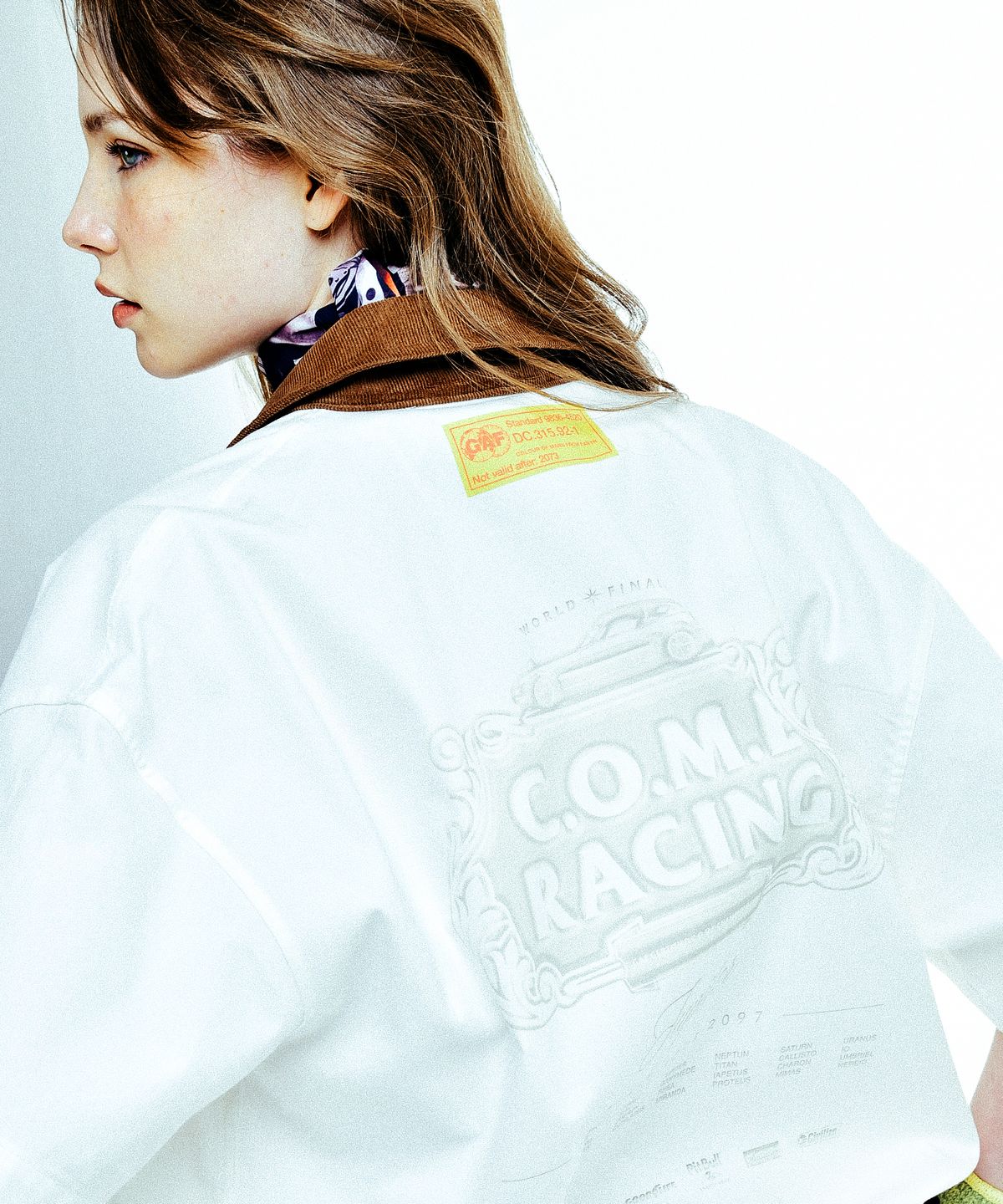 씨오엠이(COME) [UNISEX] C.O.M.E Mechanic Short Sleeve Work Jacket (White)