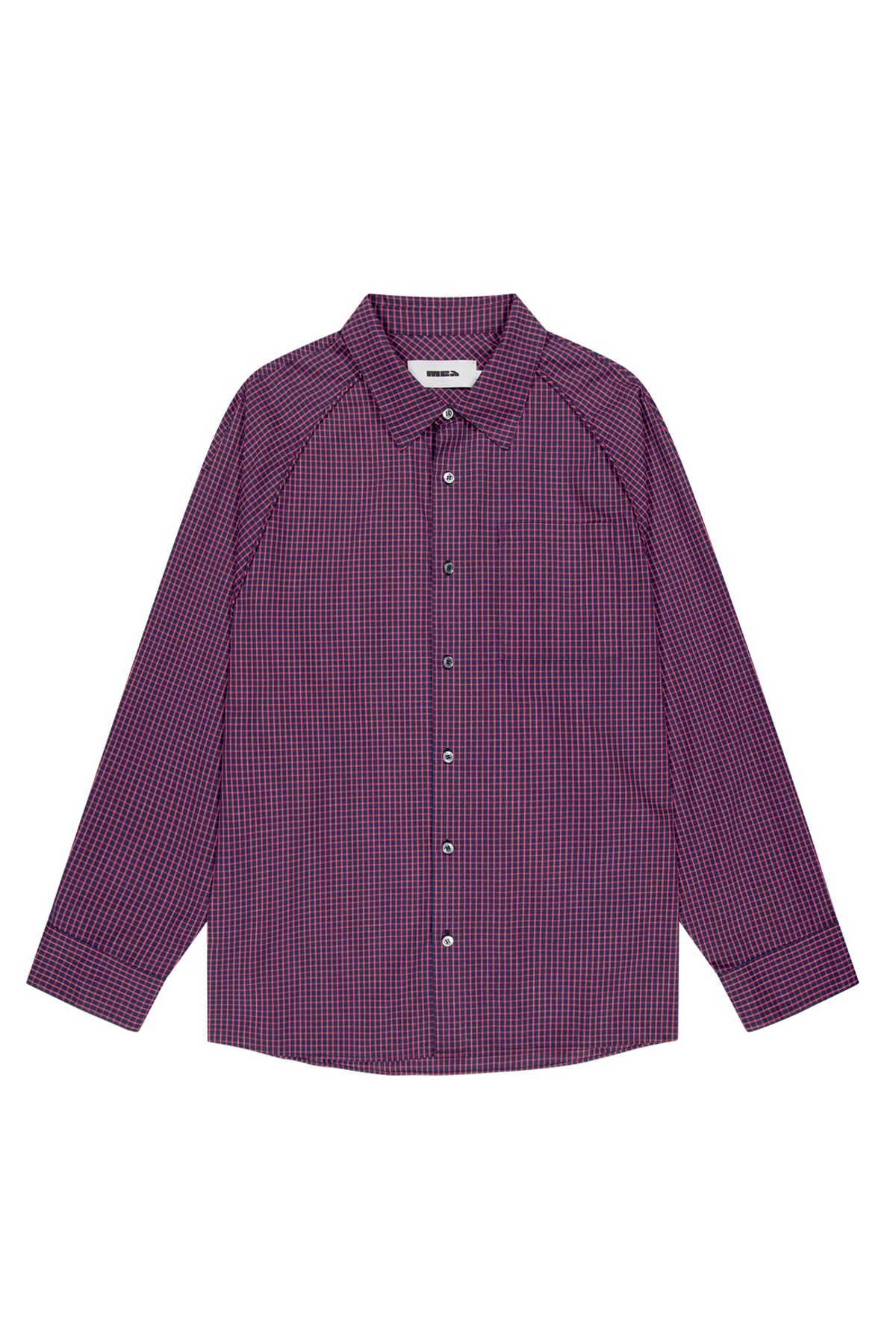 메아(MEA) CHECK PIPING SHIRT  [WINE]