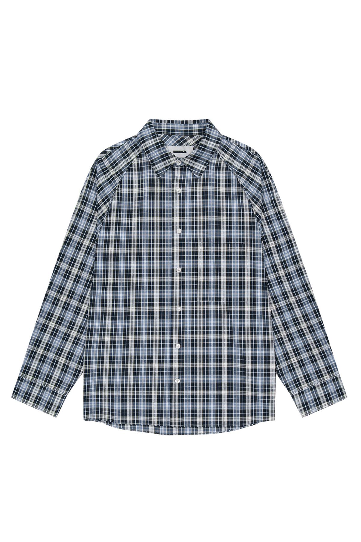 메아(MEA) CHECK PIPING SHIRT  [LIGHT BLUE]