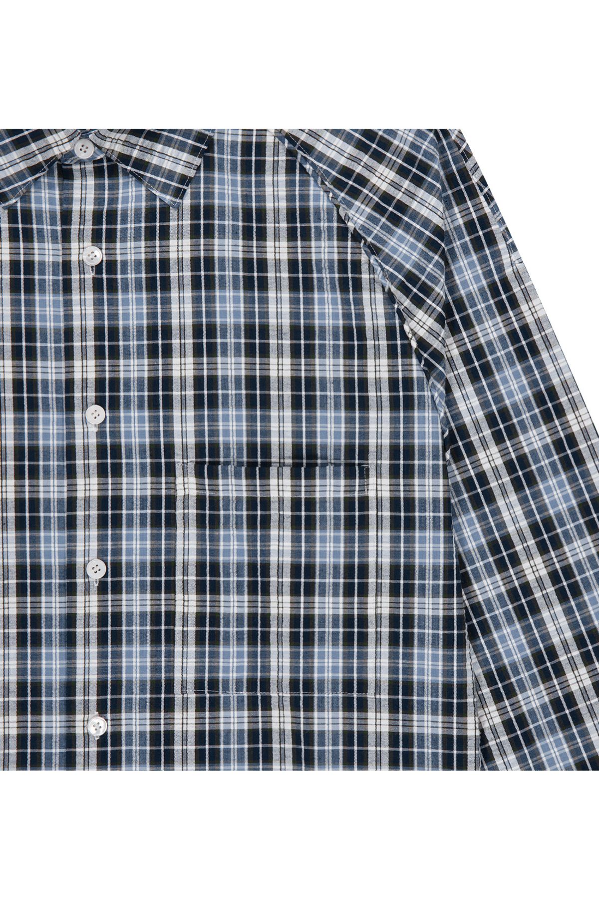 메아(MEA) CHECK PIPING SHIRT  [LIGHT BLUE]