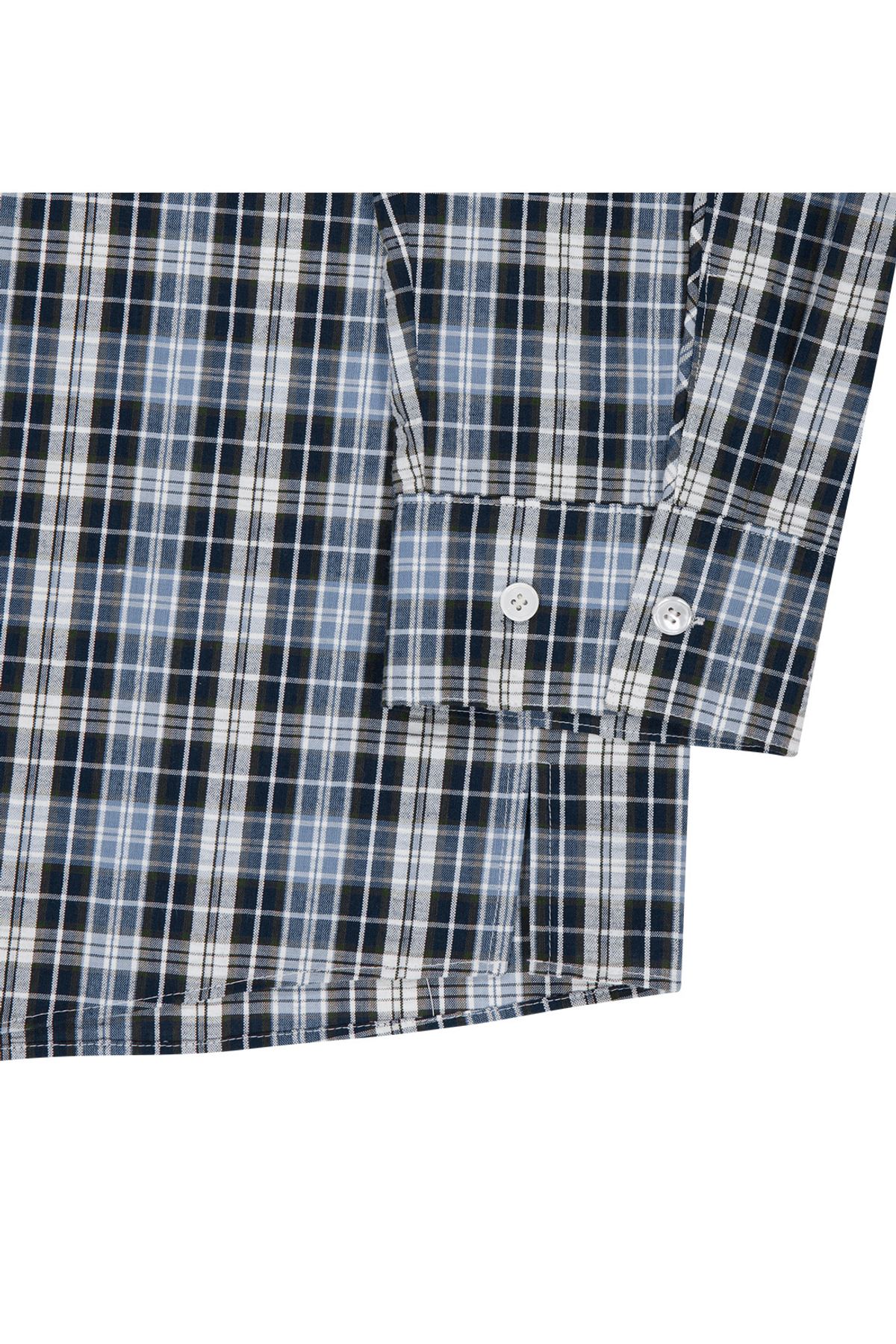 메아(MEA) CHECK PIPING SHIRT  [LIGHT BLUE]