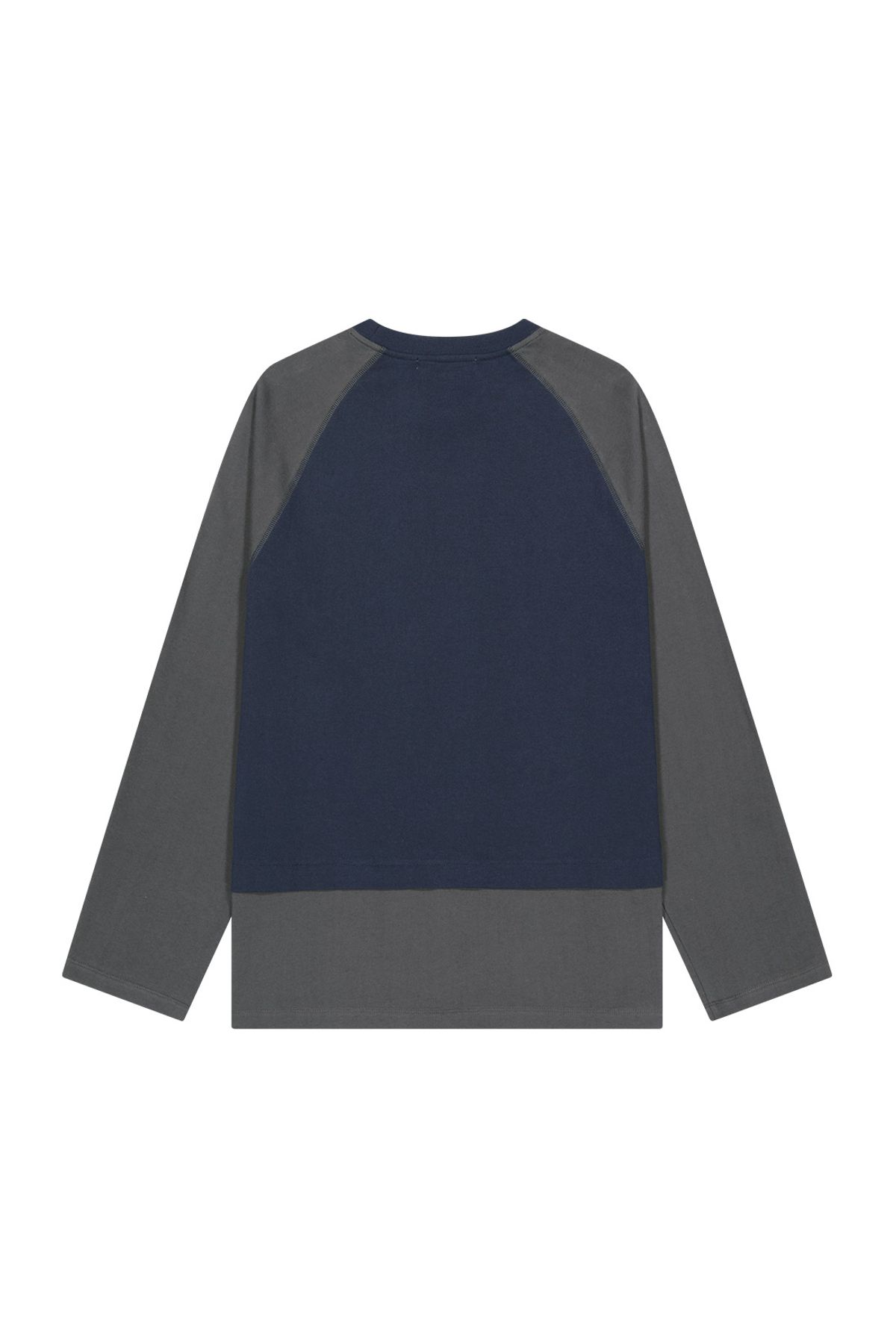 메아(MEA) LAYERED LONG SLEEVES TOP  [NAVY]