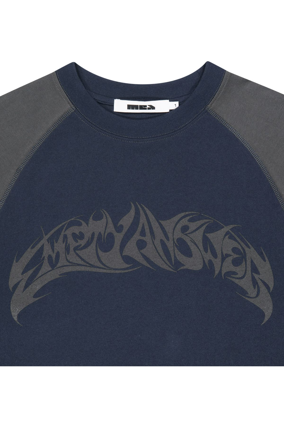 메아(MEA) LAYERED LONG SLEEVES TOP  [NAVY]