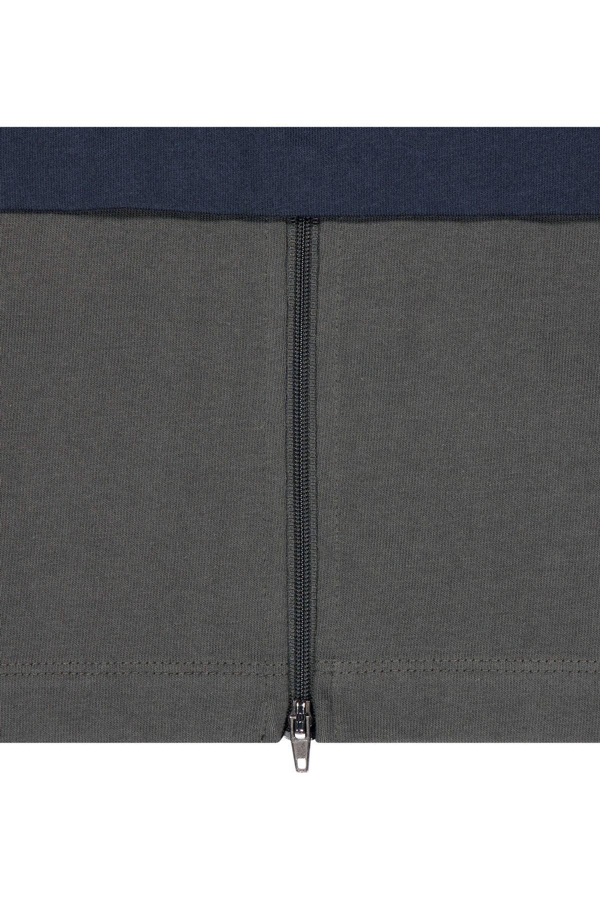 메아(MEA) LAYERED LONG SLEEVES TOP  [NAVY]
