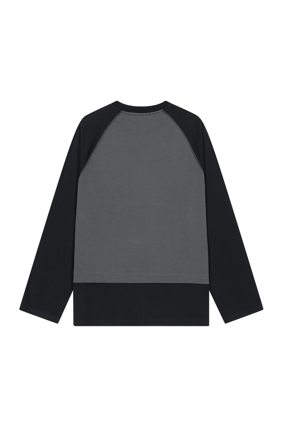 메아(MEA) LAYERED LONG SLEEVES TOP  [DARK GREY]