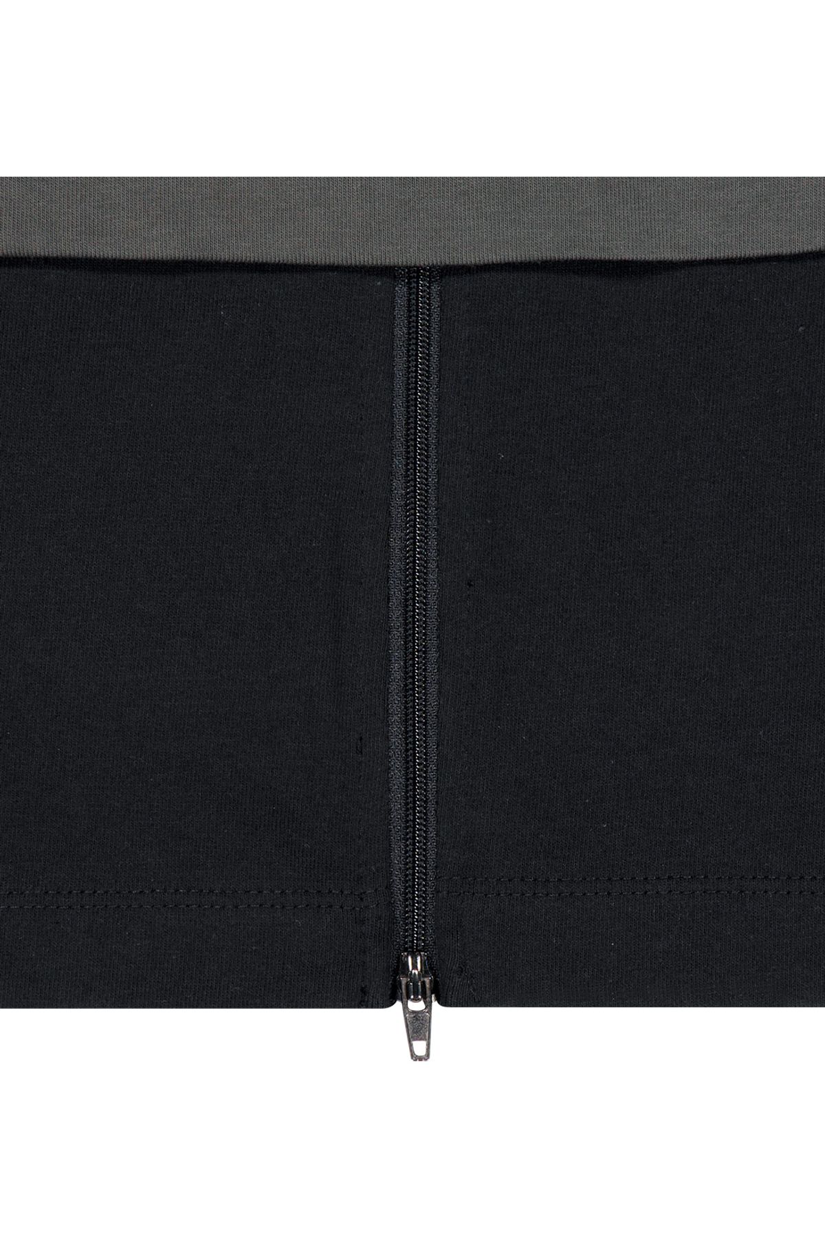 메아(MEA) LAYERED LONG SLEEVES TOP  [DARK GREY]
