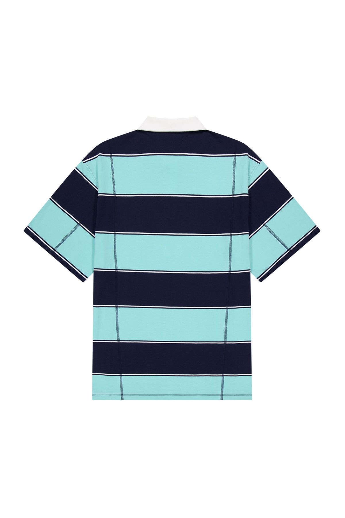 메아(MEA) SHORT SLEEVES STRIPE POLO  [NAVY]