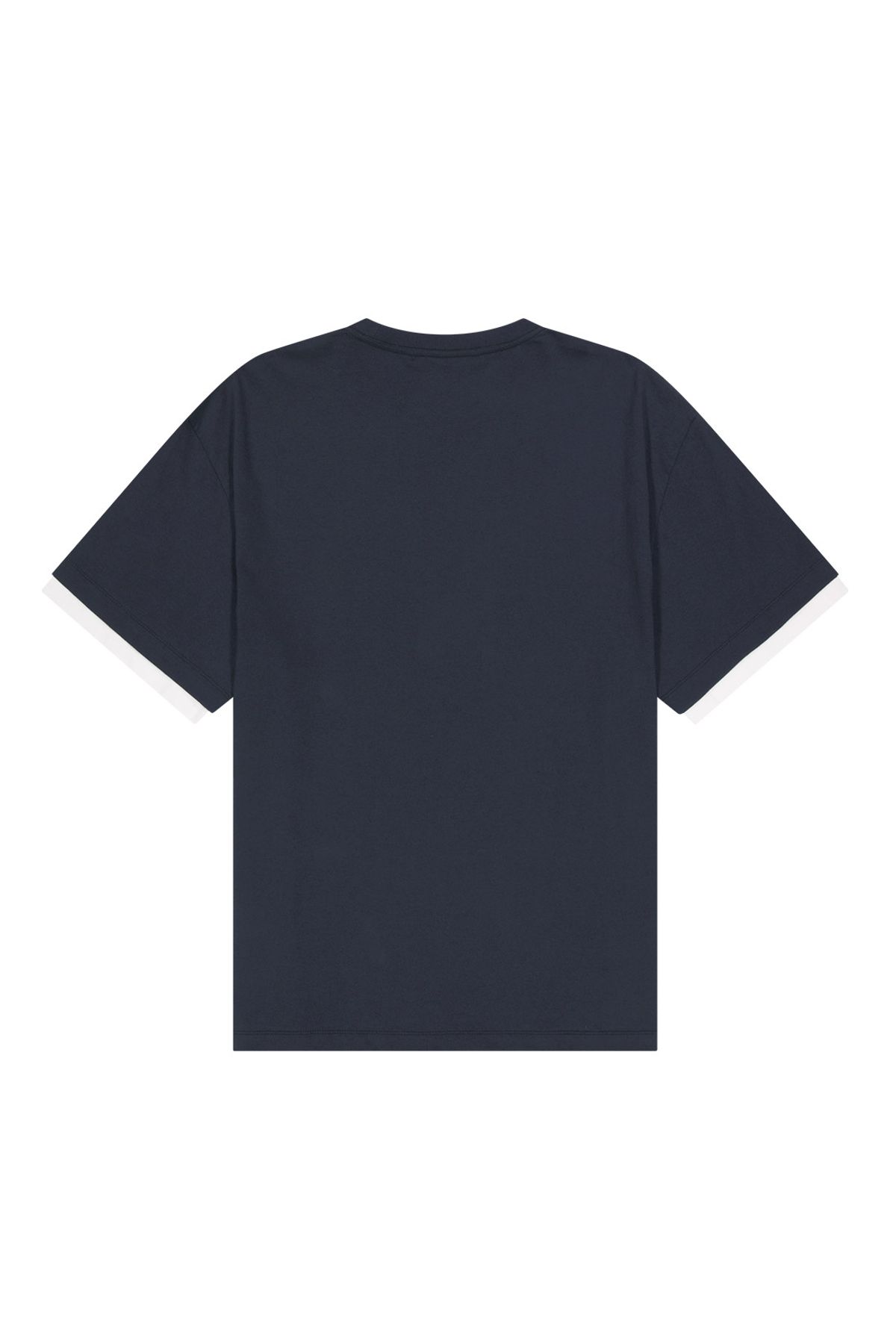 메아(MEA) LAYERED SLEEVES T-SHIRT  [NAVY]