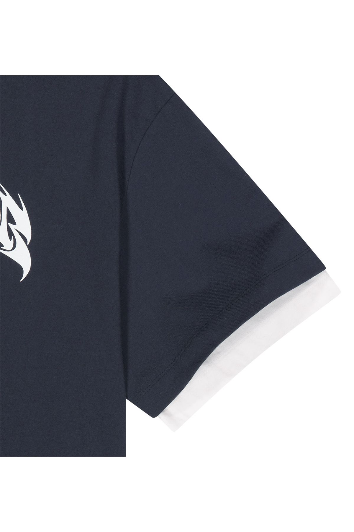 메아(MEA) LAYERED SLEEVES T-SHIRT  [NAVY]