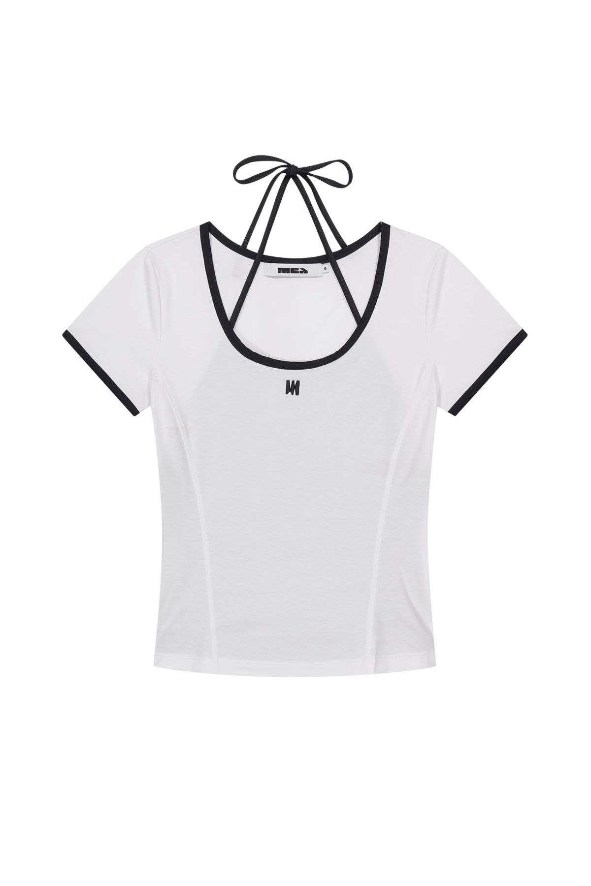 메아(MEA) HALTERNECK LAYERED TOP  [WHITE]