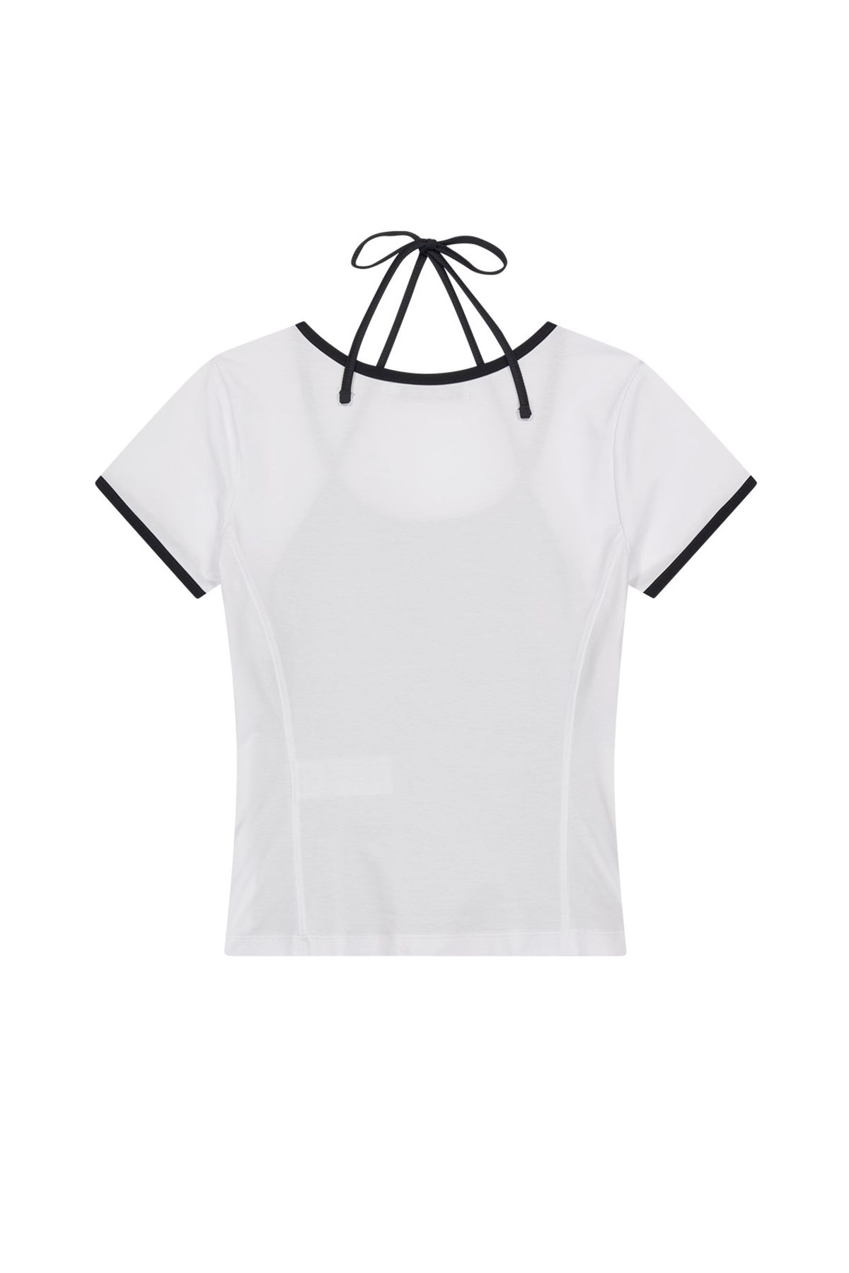 메아(MEA) HALTERNECK LAYERED TOP  [WHITE]