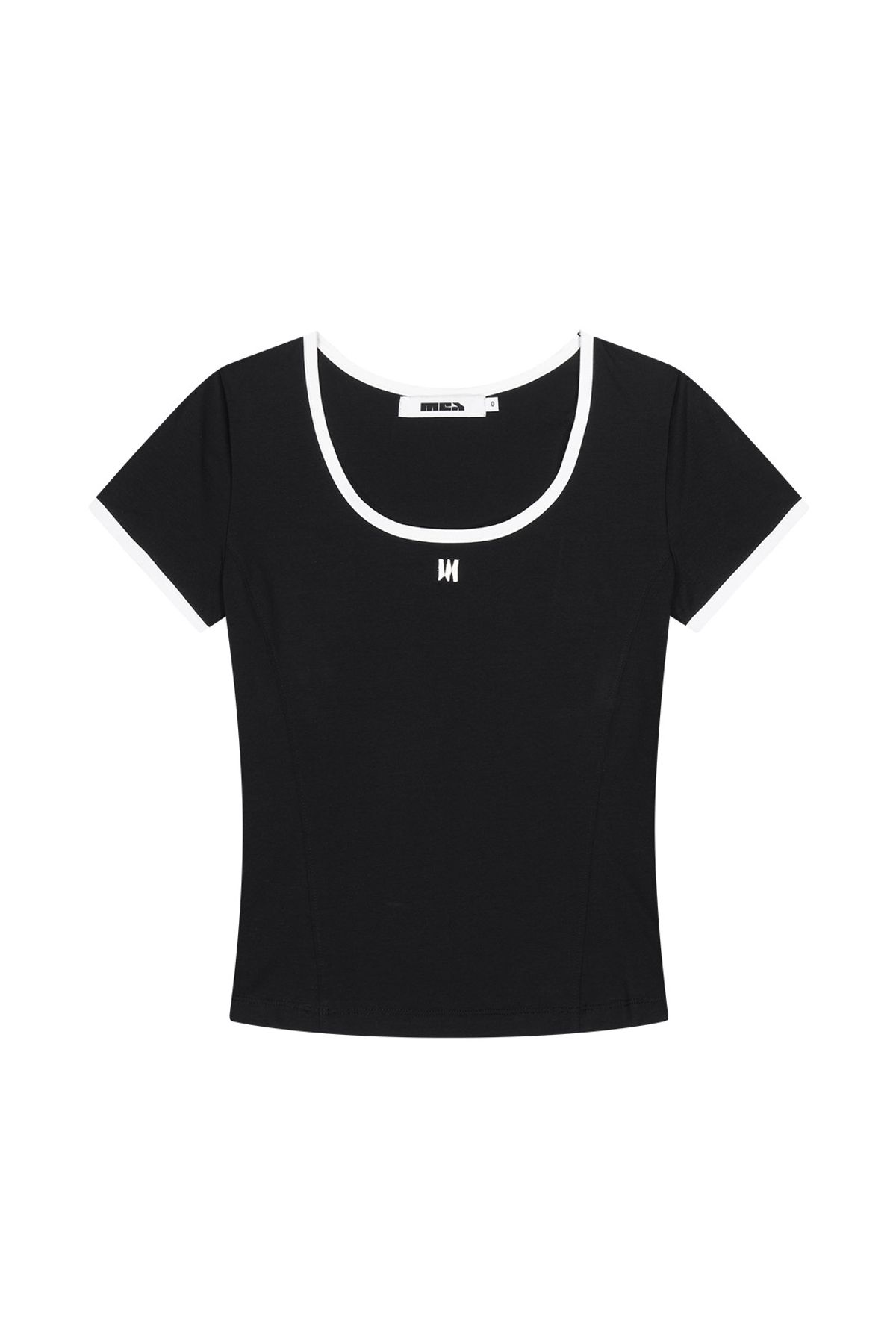 메아(MEA) HALTERNECK LAYERED TOP  [BLACK]
