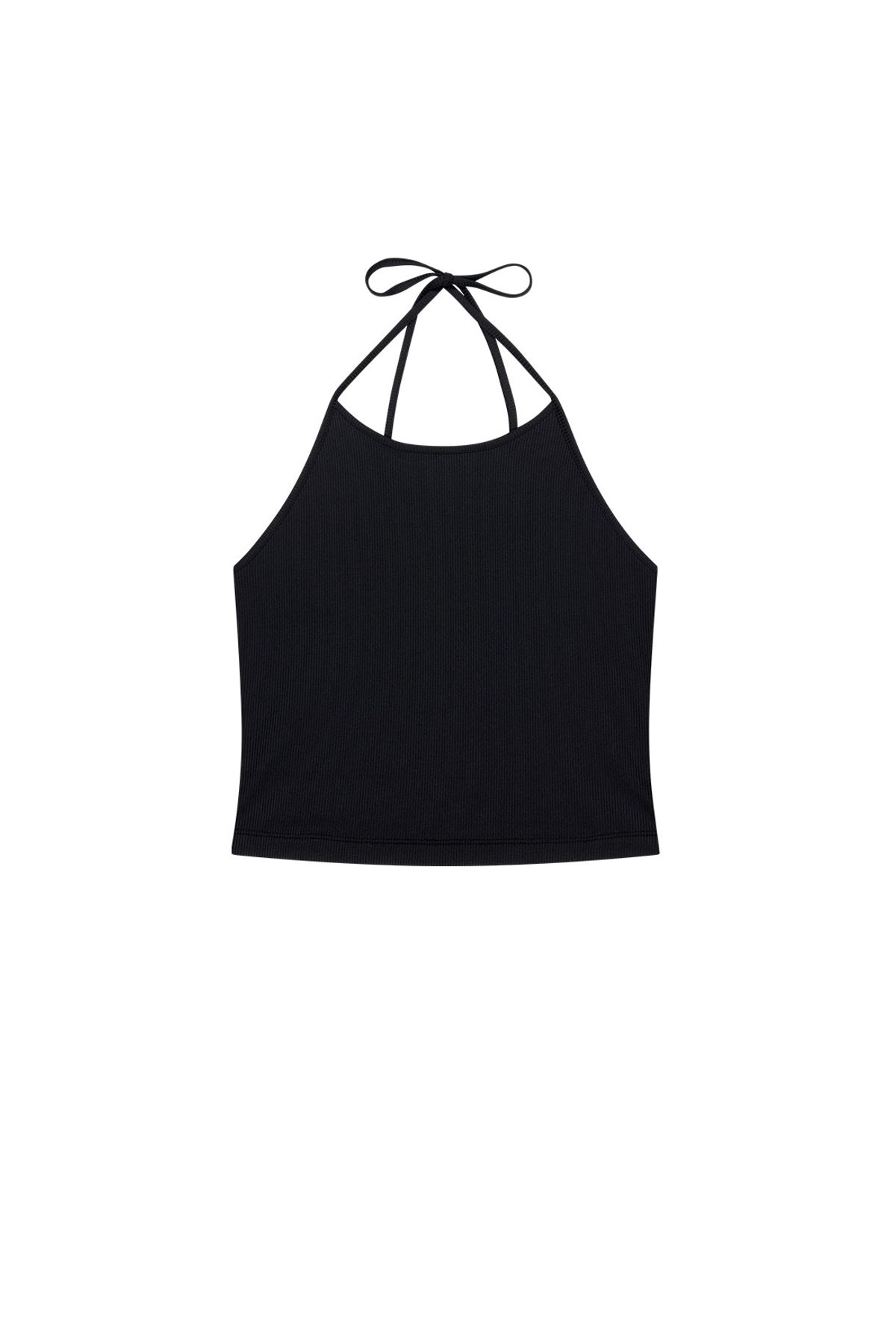 메아(MEA) HALTERNECK LAYERED TOP  [BLACK]