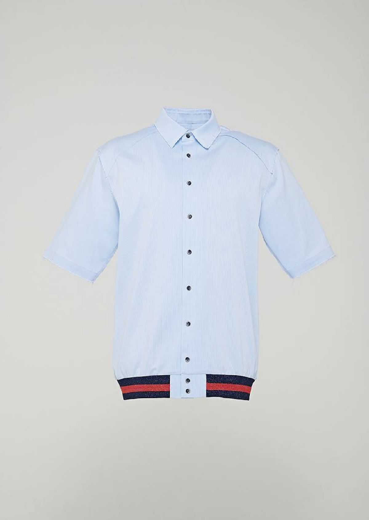 발로렌(VALOREN) Ribbed Hem Half Shirt