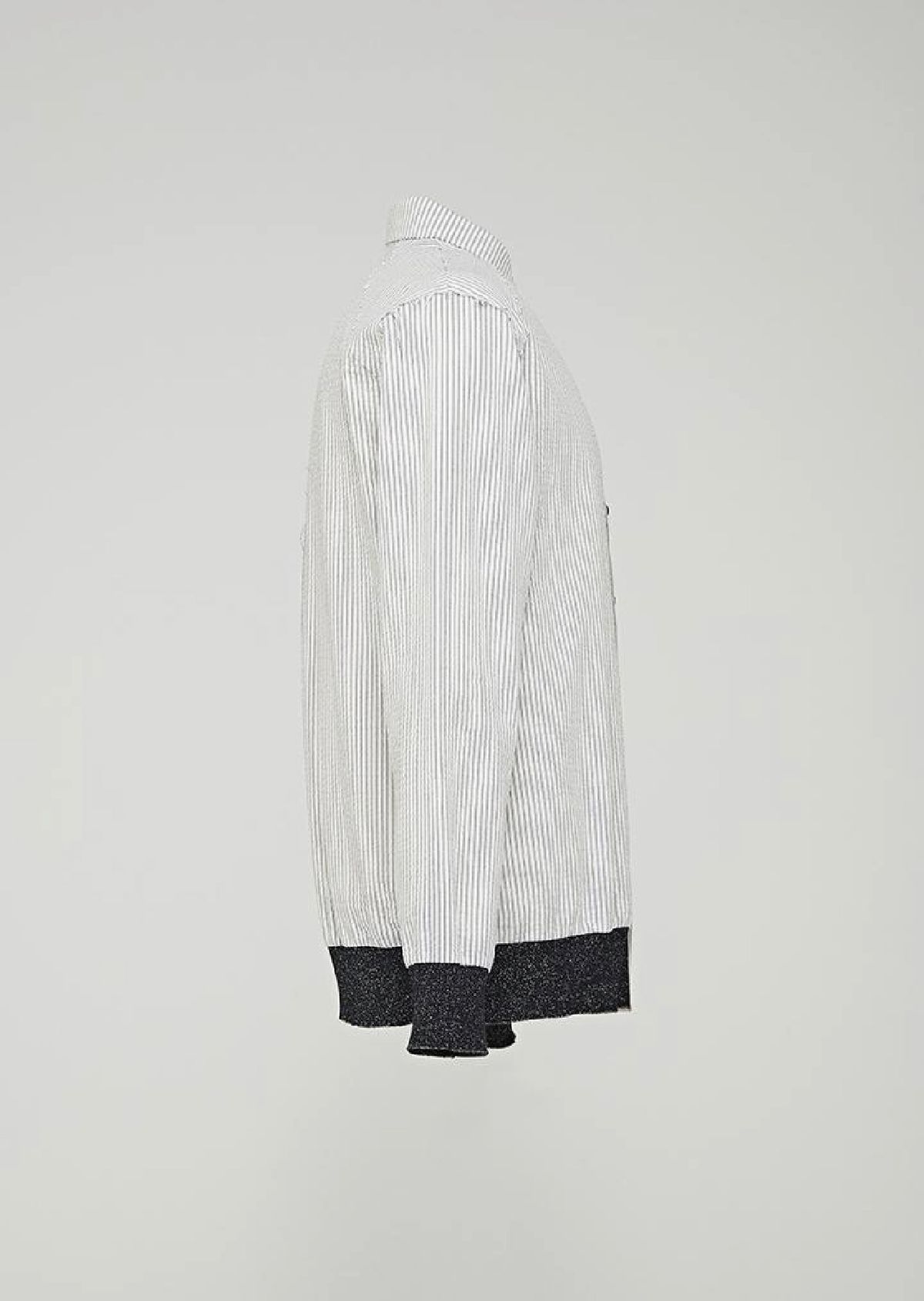 발로렌(VALOREN) Ribbed Hem Stripe Shirt
