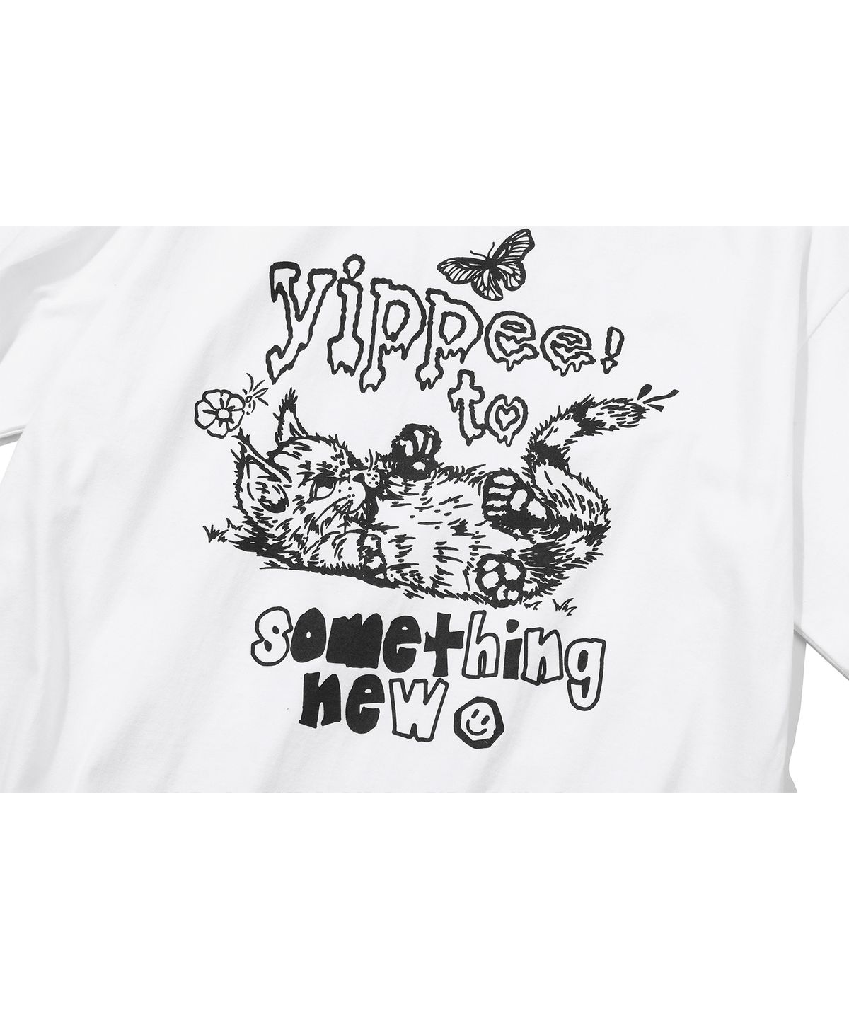꼼파뇨(CPGN STUDIO) 예삐 캣 반팔티 화이트