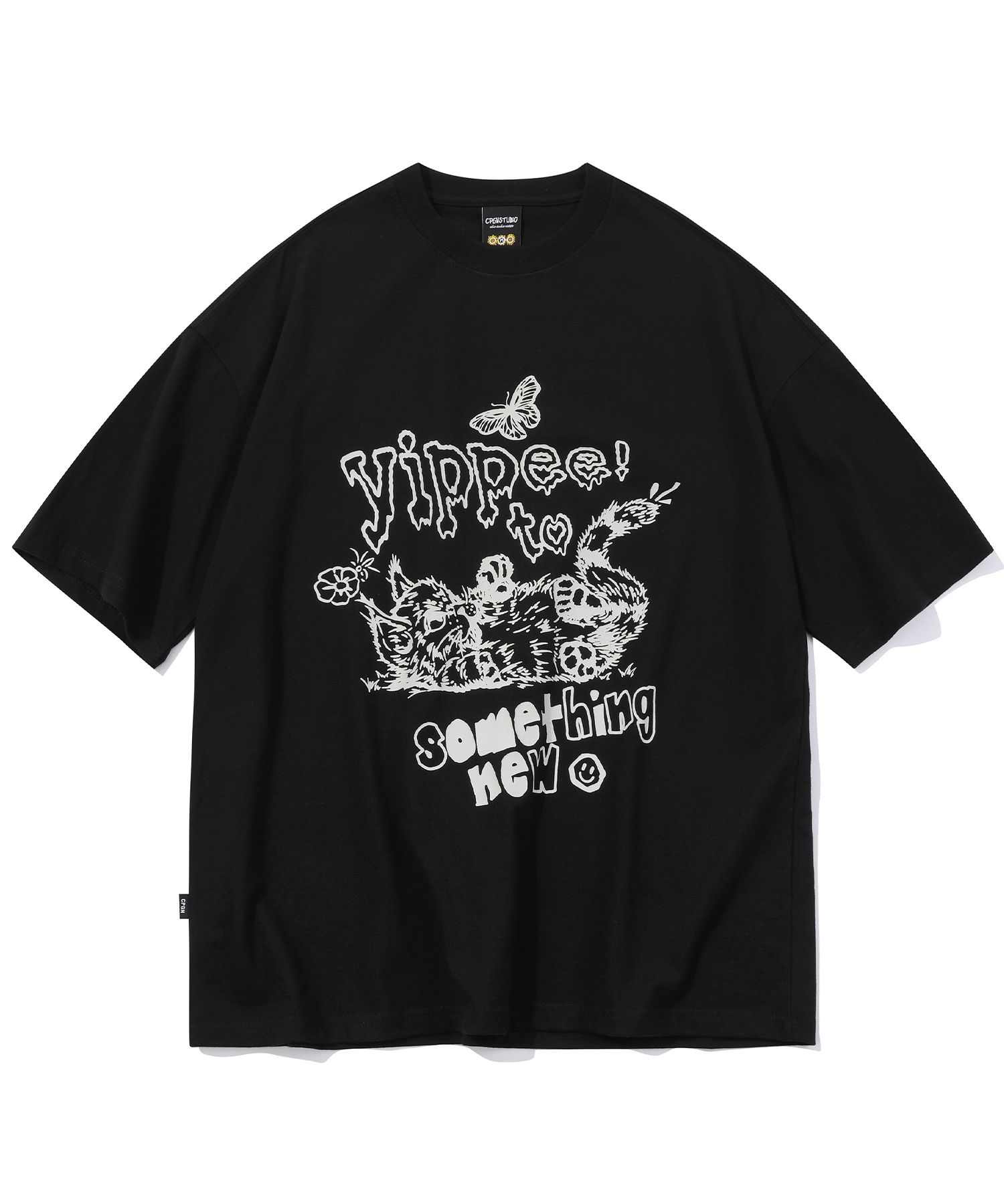 【CPGN STUDIO】DTP Meoww CAT Short Sleeve T-shirt MUSINSA | CPGN STUDIO DTP Crayon Cat Short Sleeve T-shirt White