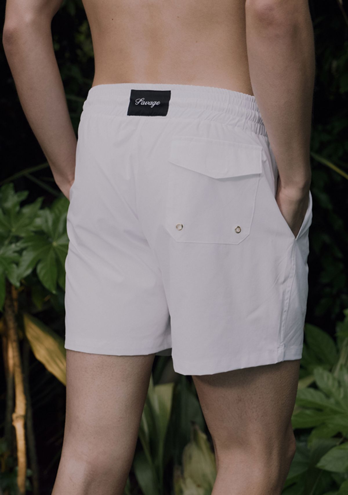 세비지(SAVAGE) Swim Shorts - White