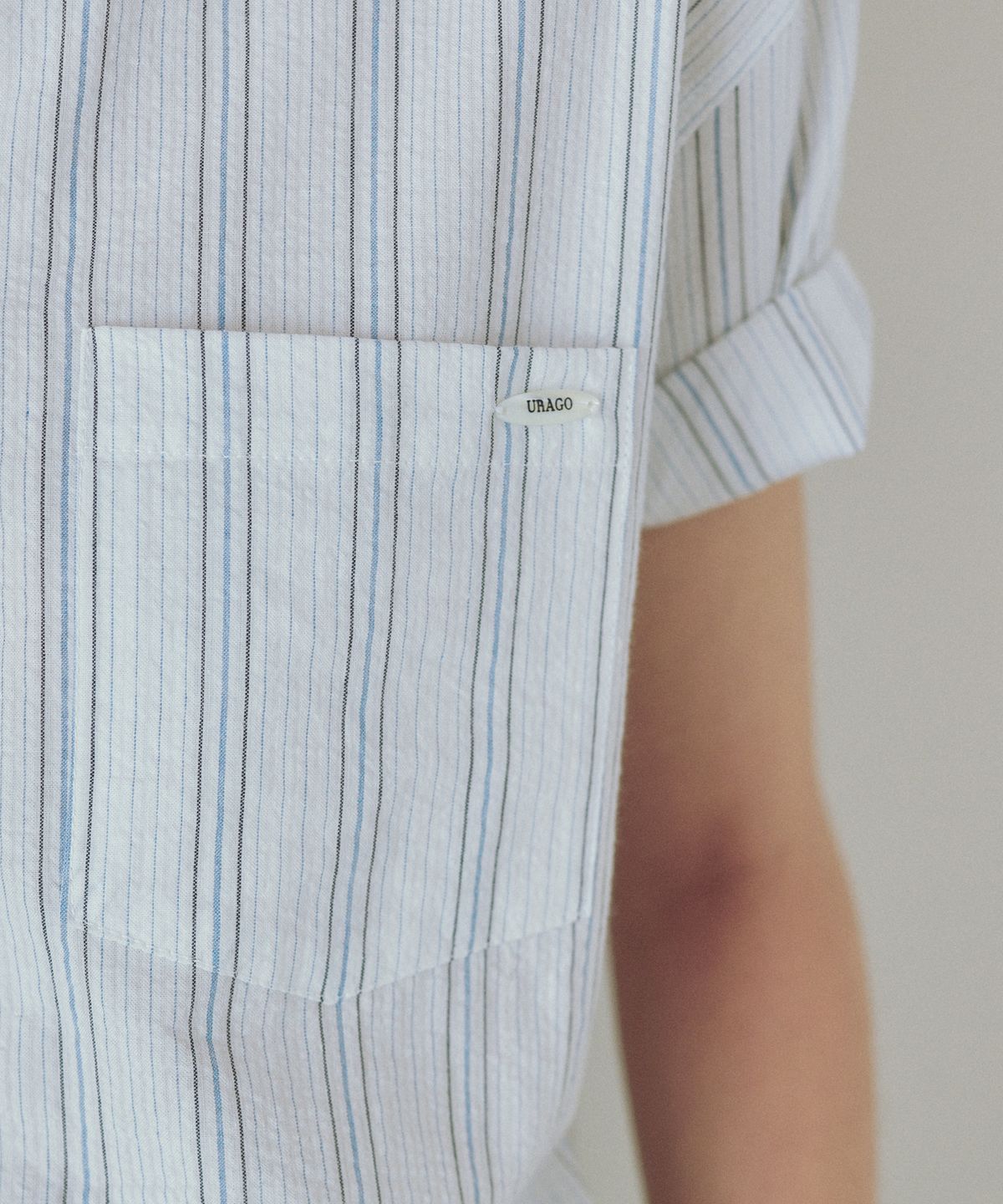유라고(URAGO) Stripe half sleeve shirt