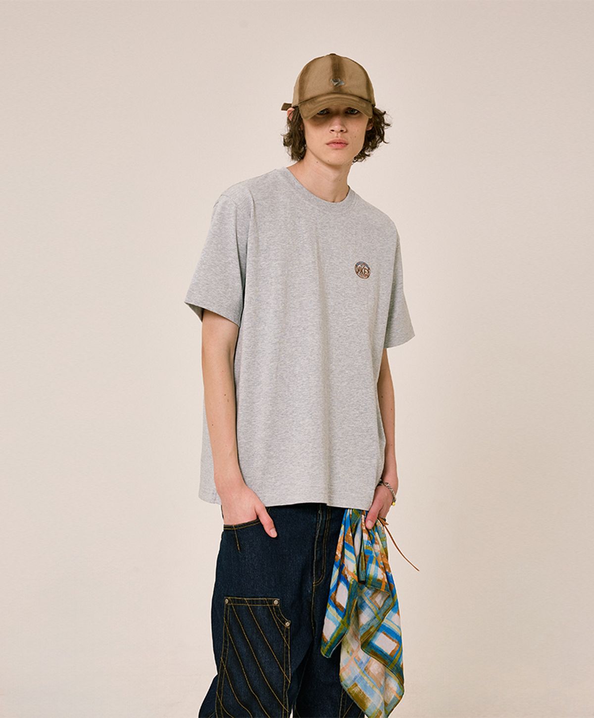 누크피터(NUUKFITTER) NKFT HEAVY COTTON T-SHIRT [MELANGE GRAY]