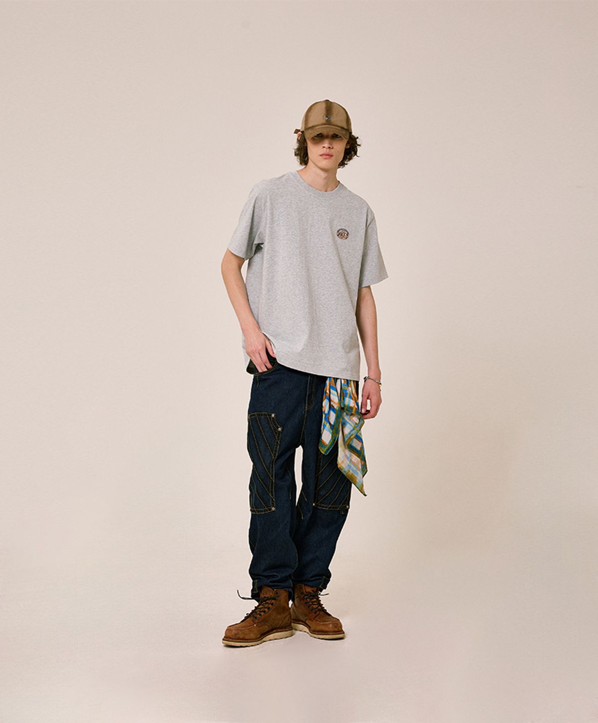 누크피터(NUUKFITTER) NKFT HEAVY COTTON T-SHIRT [MELANGE GRAY]