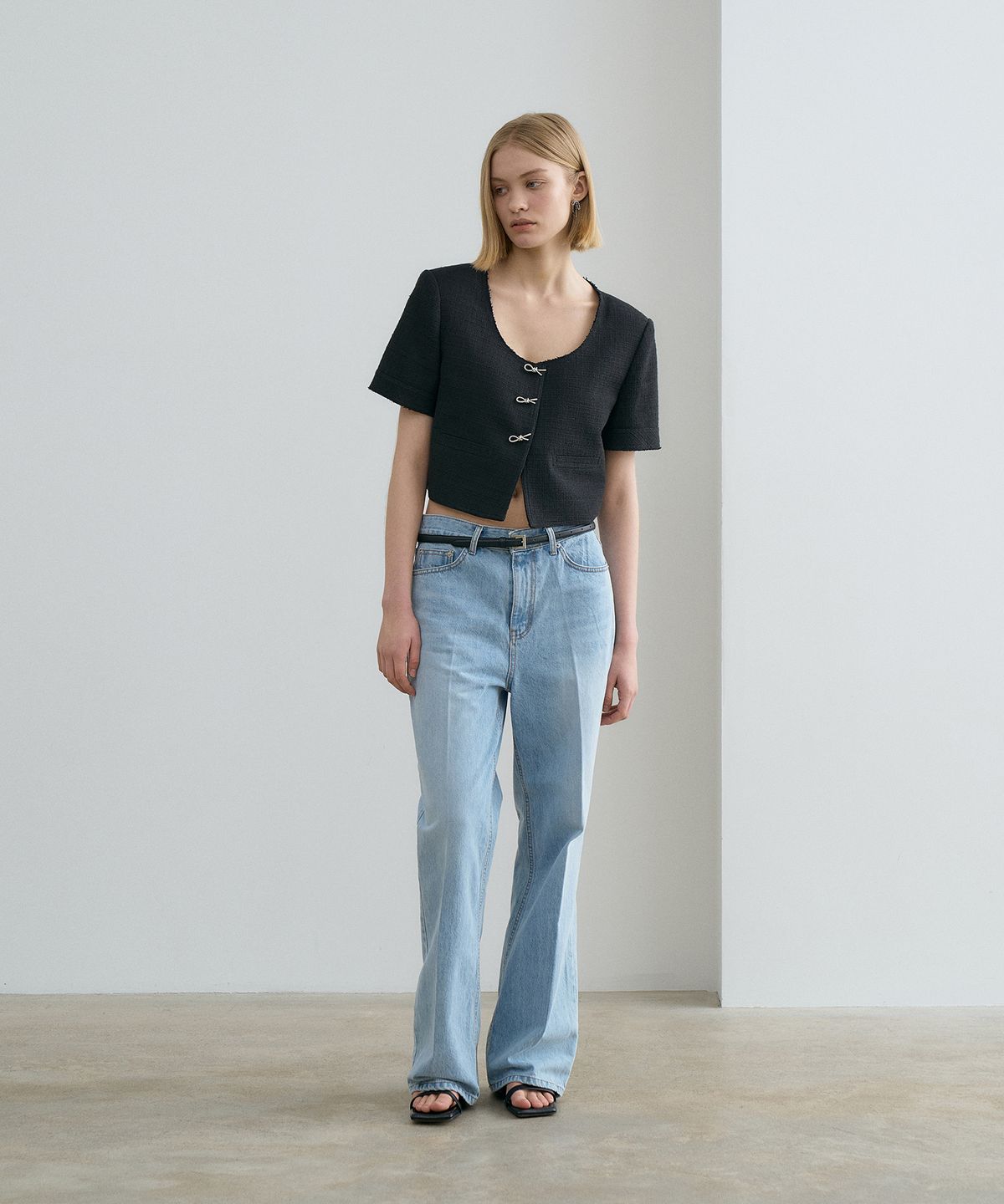 르네제이(RENEJ) Denim Straight Pants