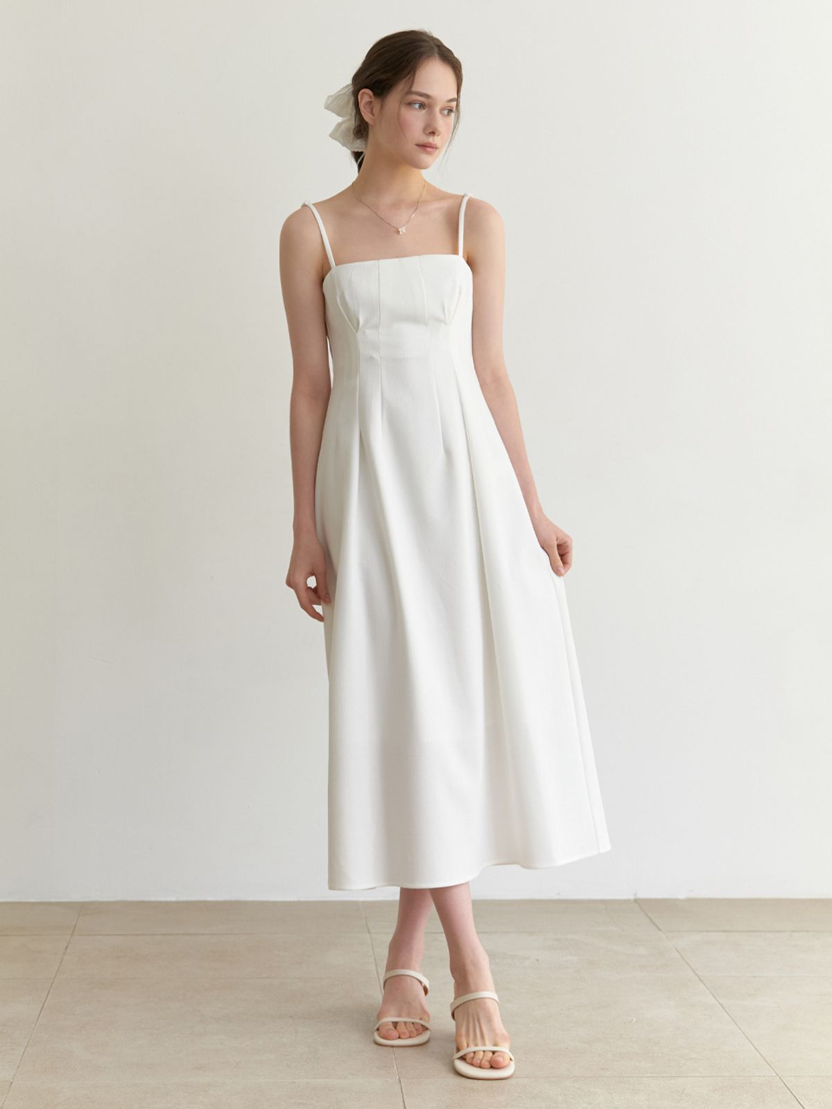리엘(RE L) Summer holiday dress (white)