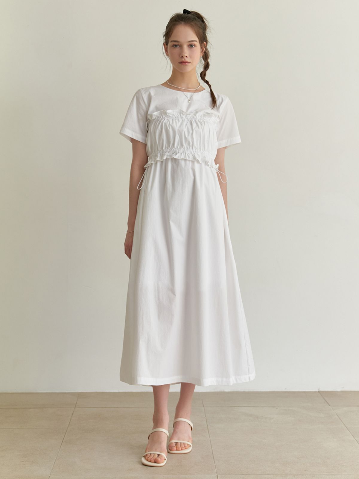 리엘(RE L) Flavor layered set dress (white)