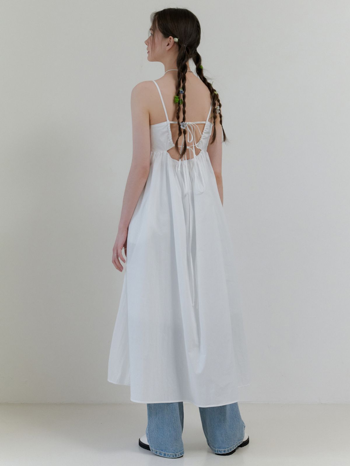 리엘(RE L) Backless strap dress (white)