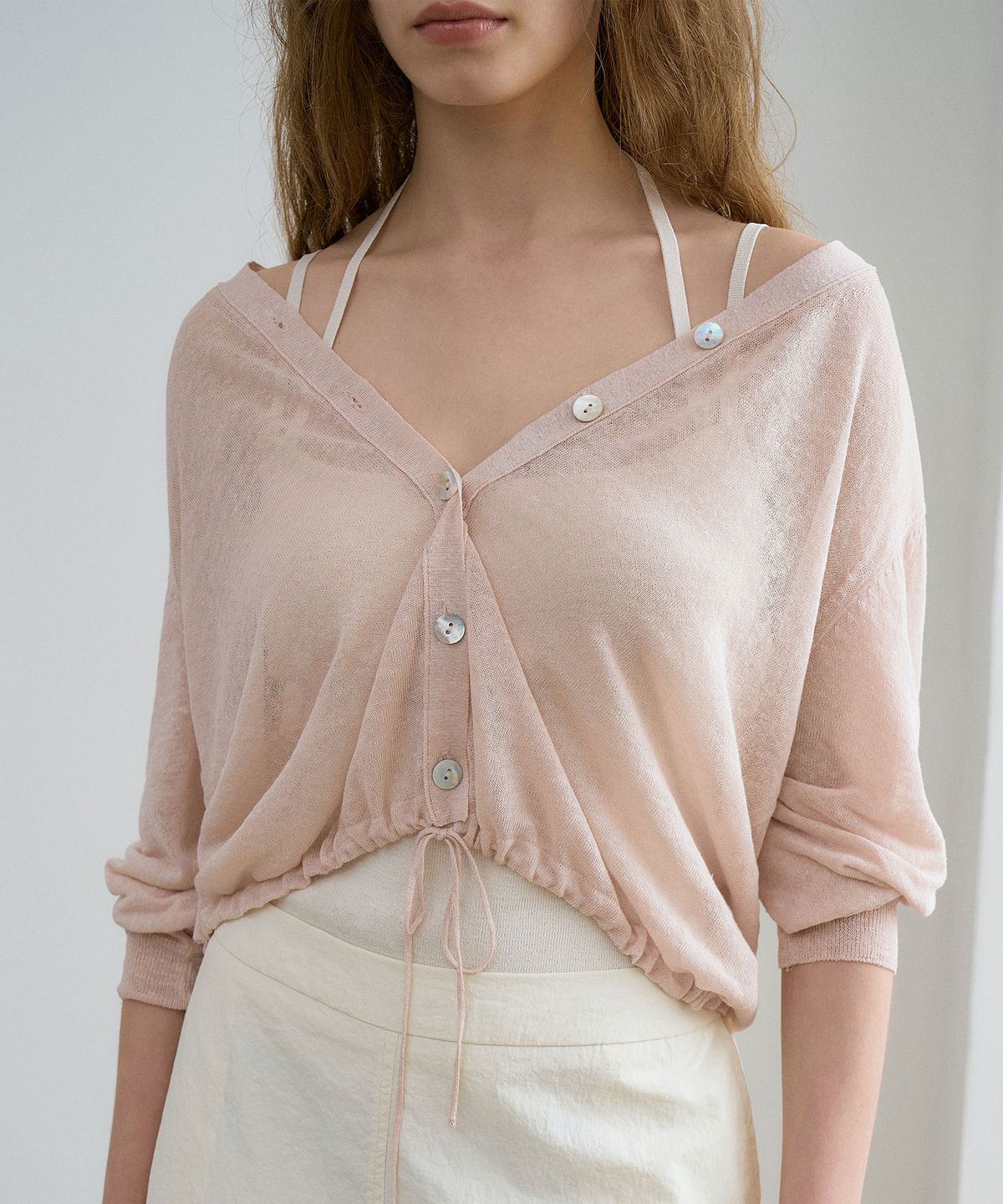 르네제이(RENEJ) Linen String Knit Cardigan