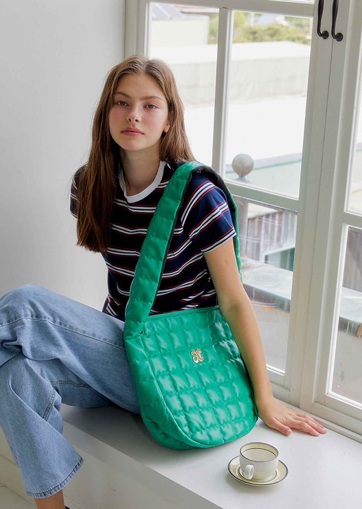 아노에틱(ANOETIC) ANC QUILTING BIG BAG_GREEN