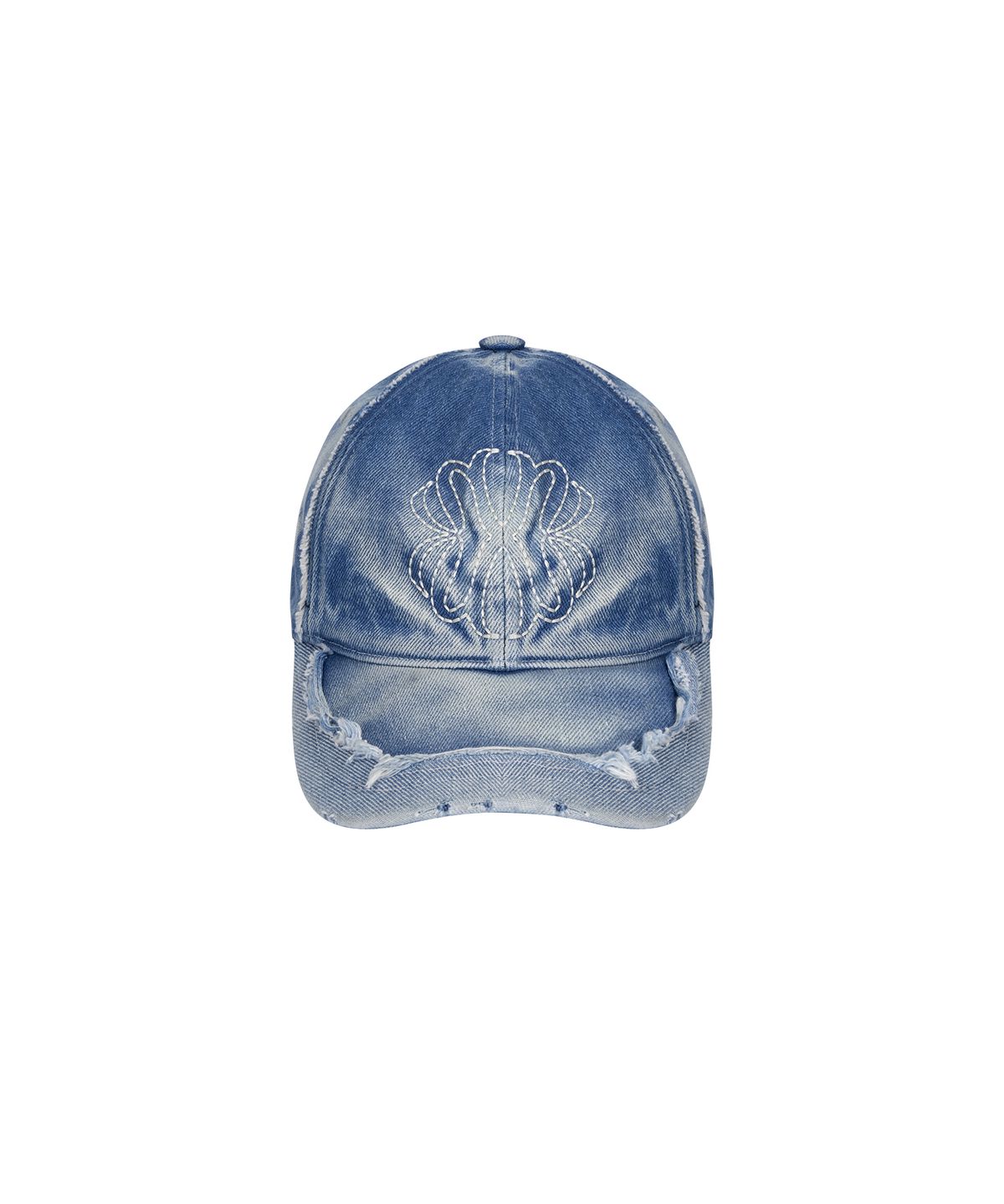 언지미크(UNGIMMICK) VINTAGE FRAYED DENIM CAP (BLUE)