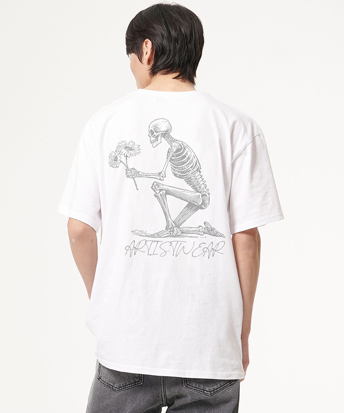아티스트웨어(ARTISTWEAR) [ATW] 스컬플라워 반팔티