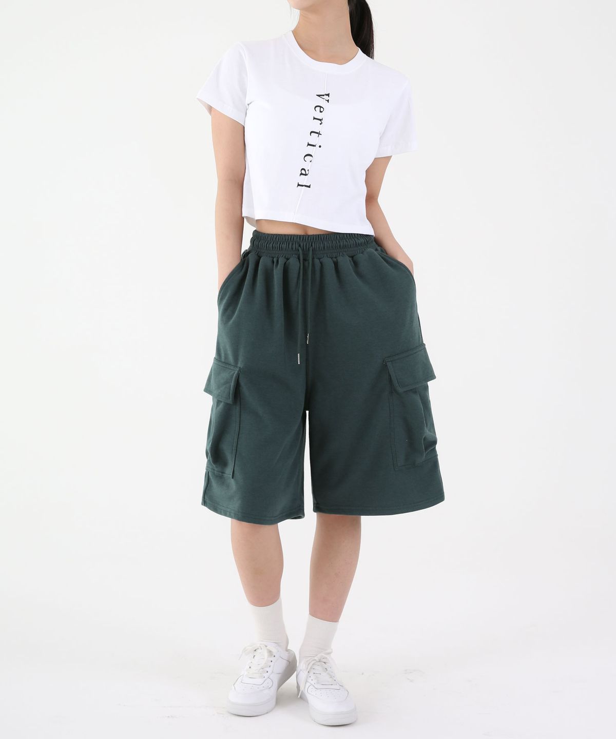 음(UMM) 여자 빅카고 와이드버뮤다팬츠 4COLOR