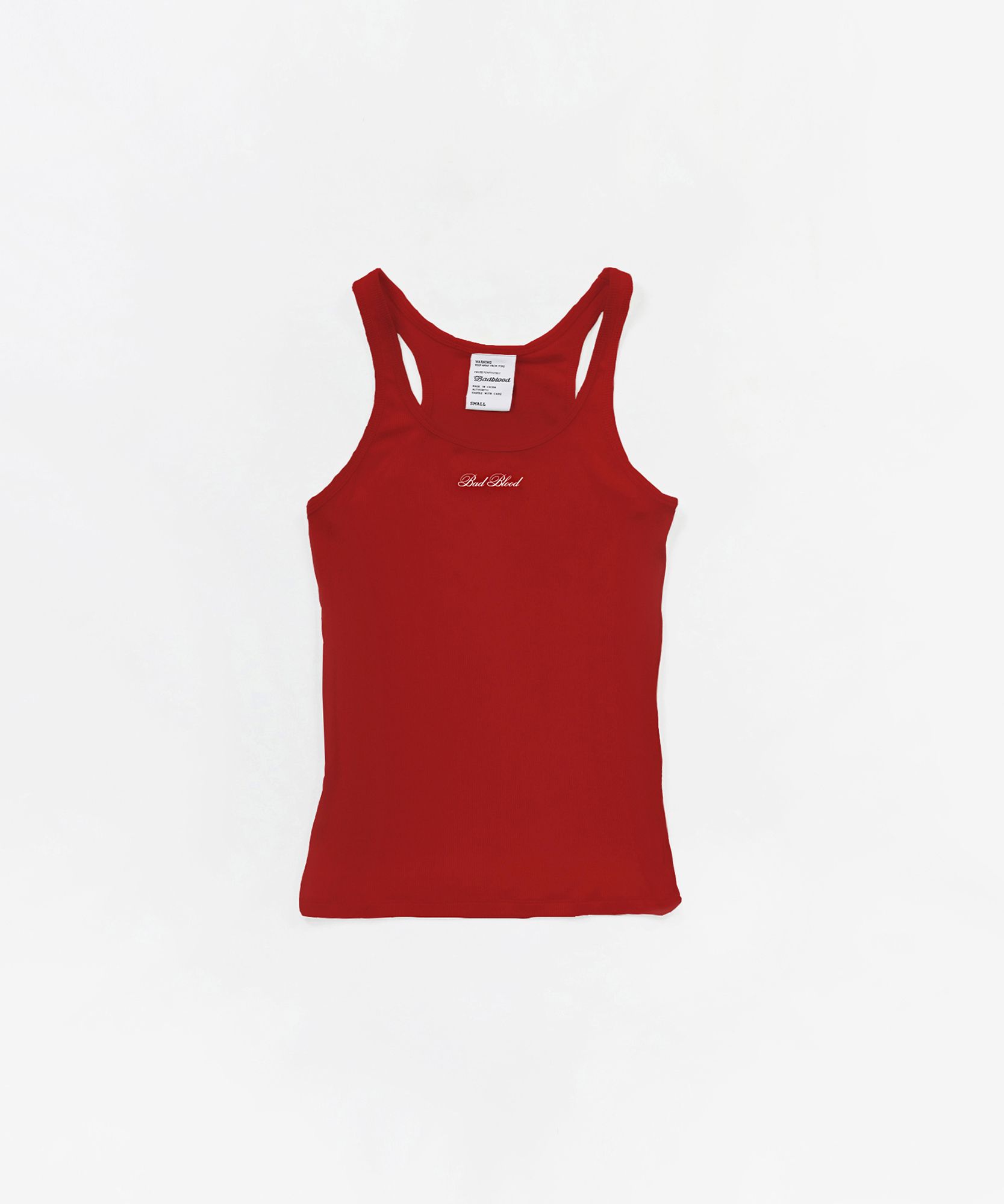 MUSINSA | BADBLOOD Classic Logo Basic Tank - Red