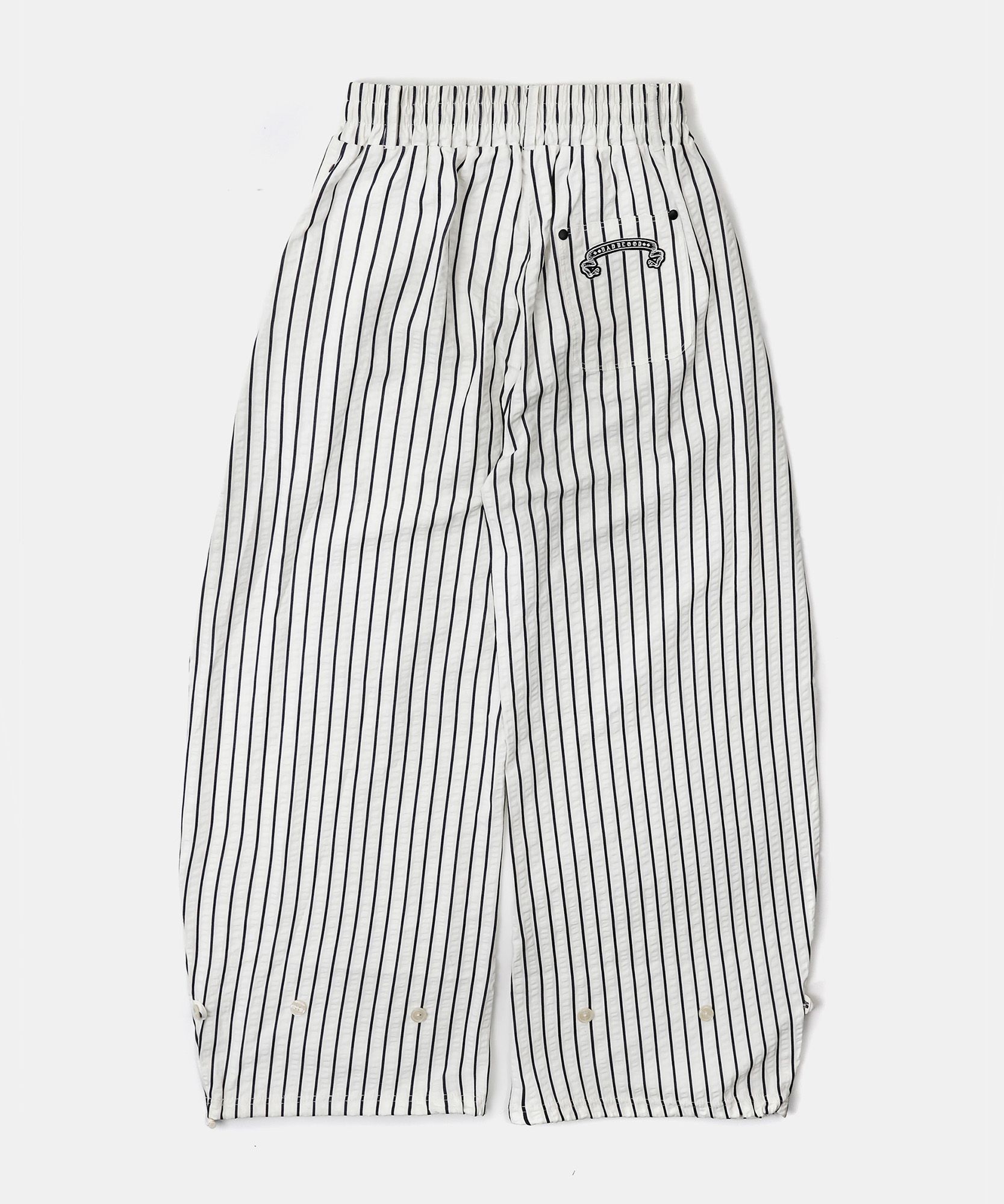 MUSINSA | BADBLOOD AJ Easy Pants - White/Stripe